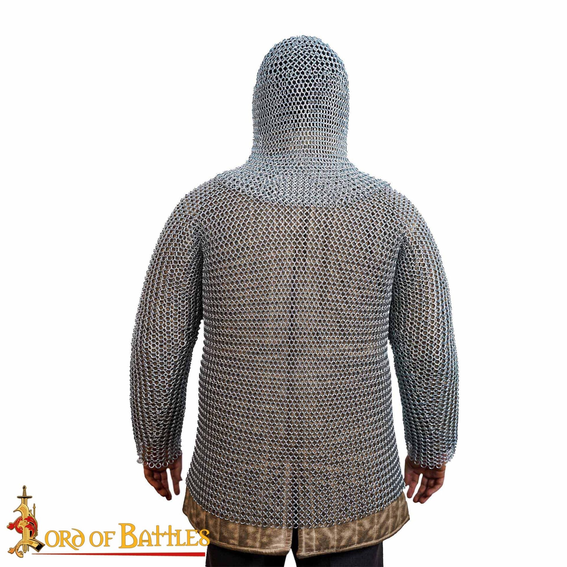 Capucha y camisa de malla (anillas 10 mm) - acero calibre 16