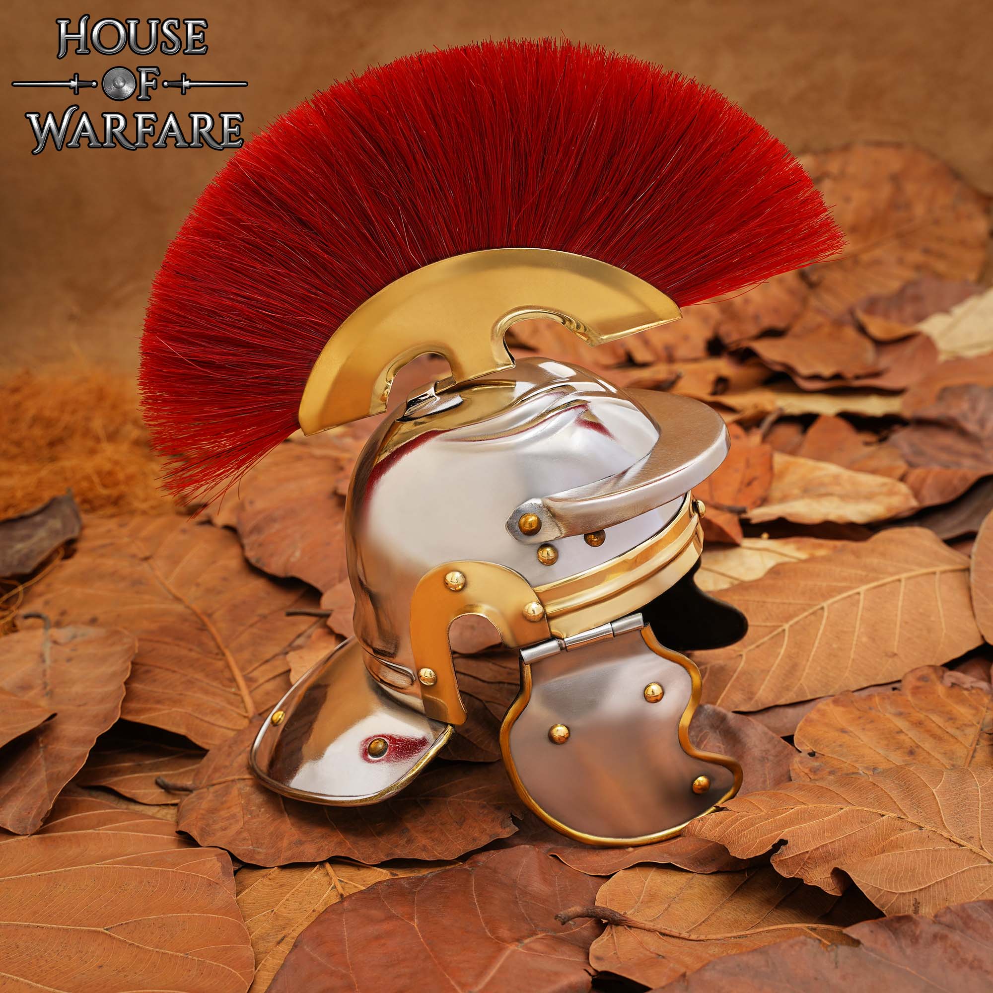 Imagen única de: Mini Yelmo Romano Artesanal - Expositor de Madera