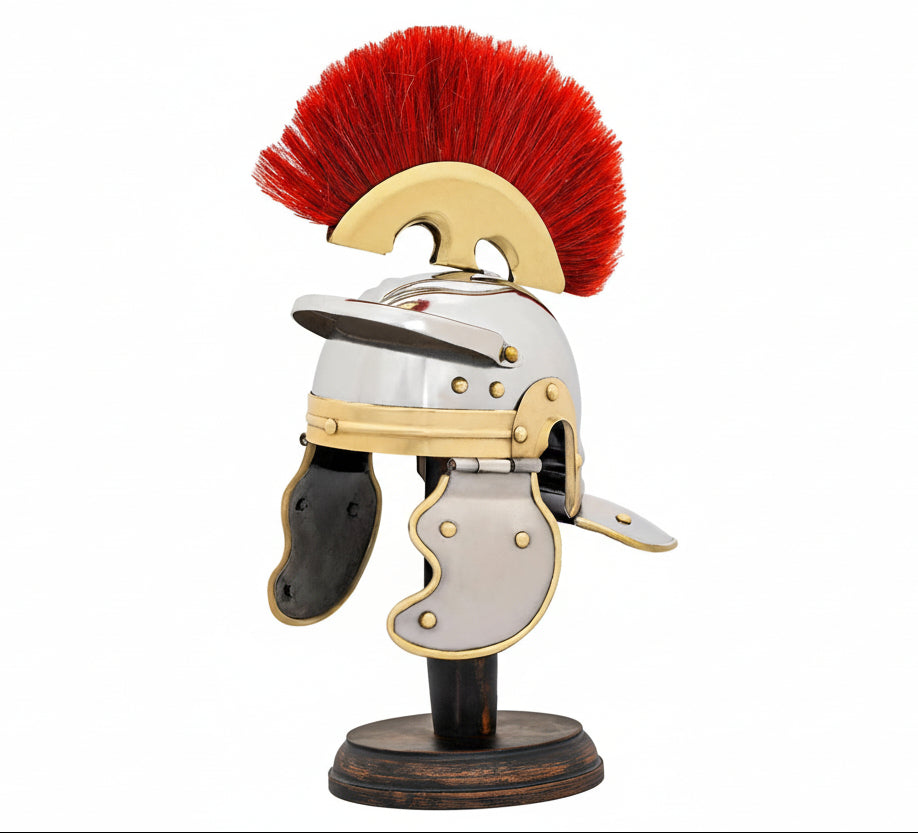 Imagen única de: Mini Yelmo Romano Artesanal - Expositor de Madera