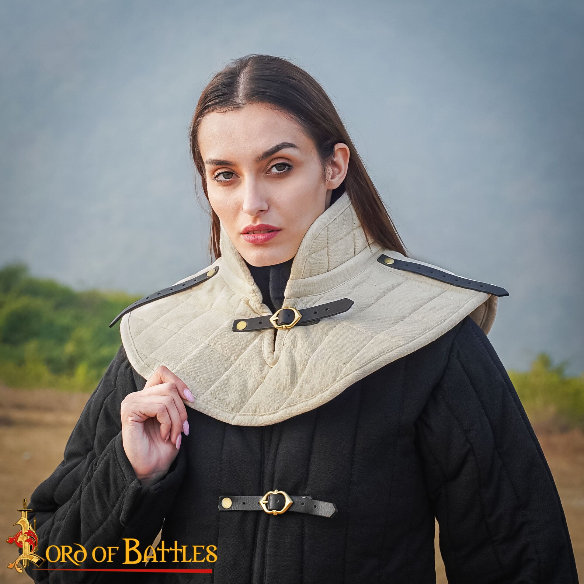 Collar acolchado medieval para armadura - imagen 7
