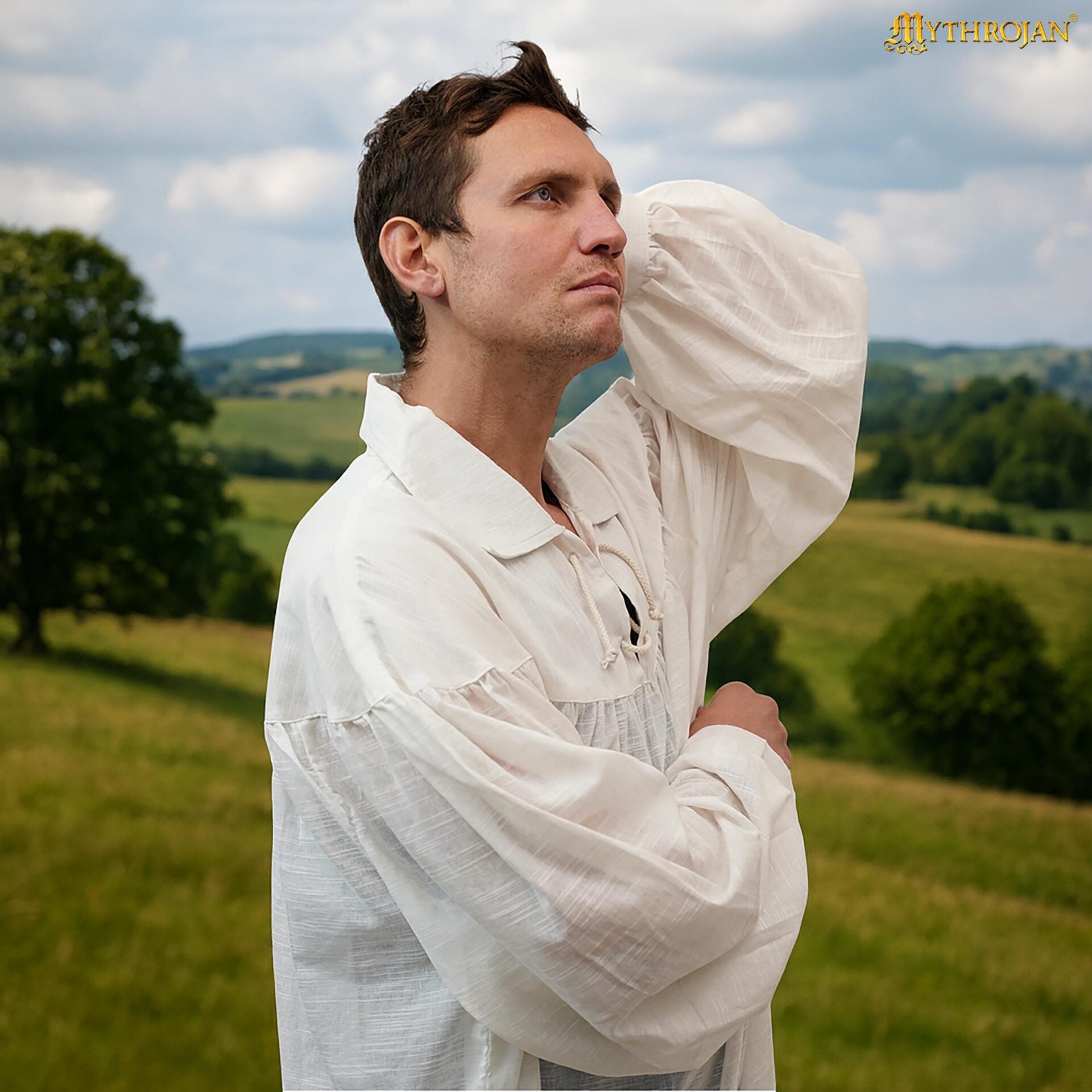 Camisa medieval de bardo 100% algodón - imagen 6