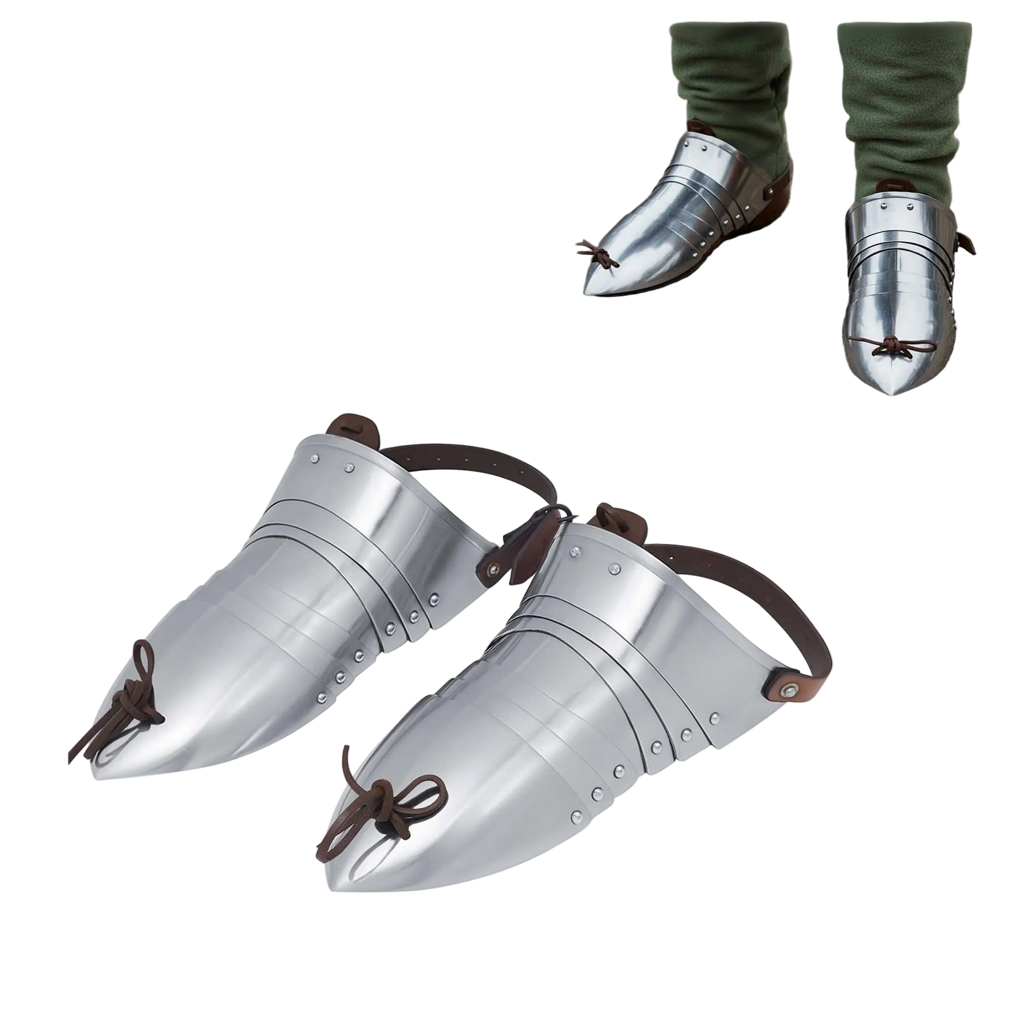 Sabatones de Acero - Armadura Medieval a Pie - Imagen 4
