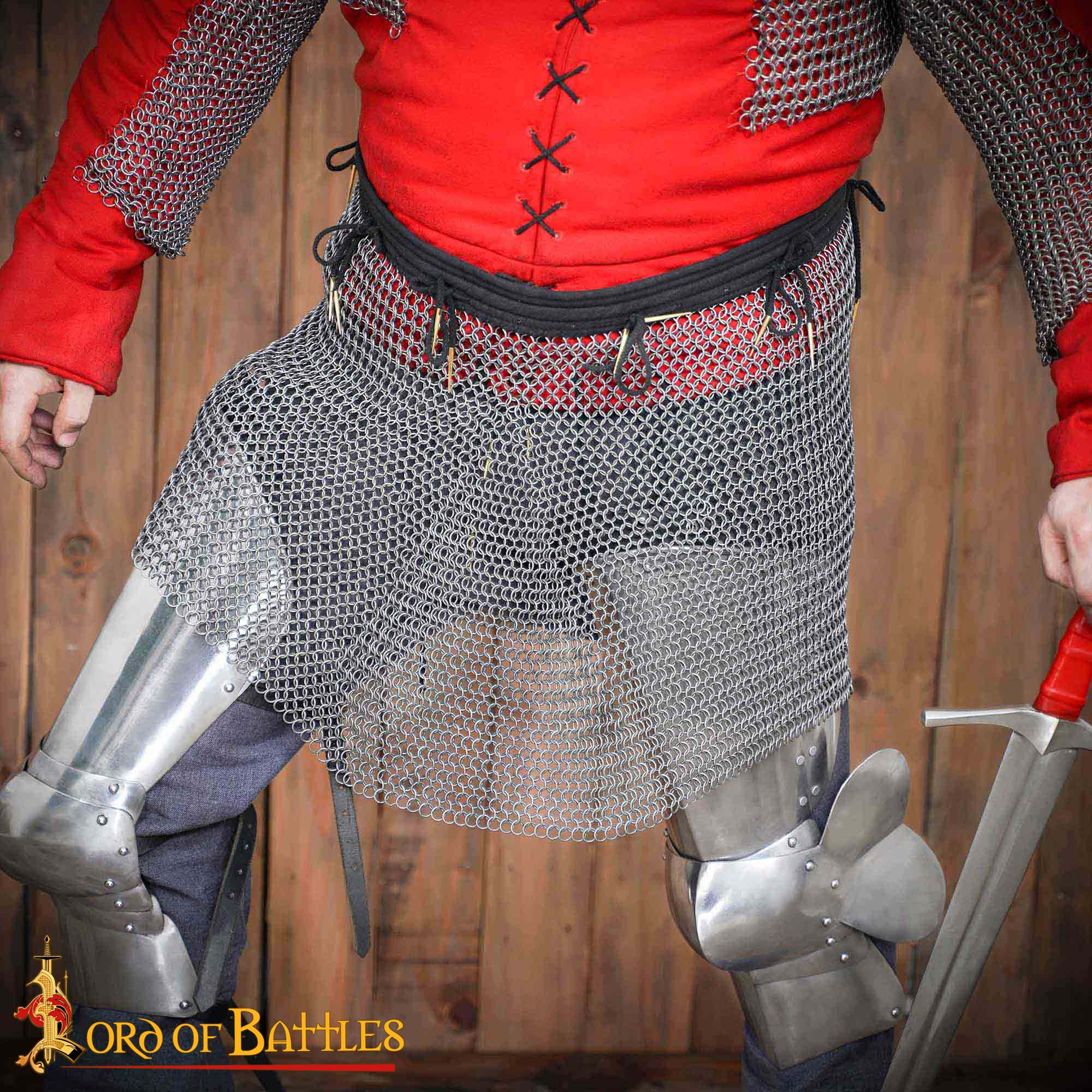Falda de cota de mallas (anillas 9 mm) en acero muelle — para LARP, SCA y recreación - imagen 7