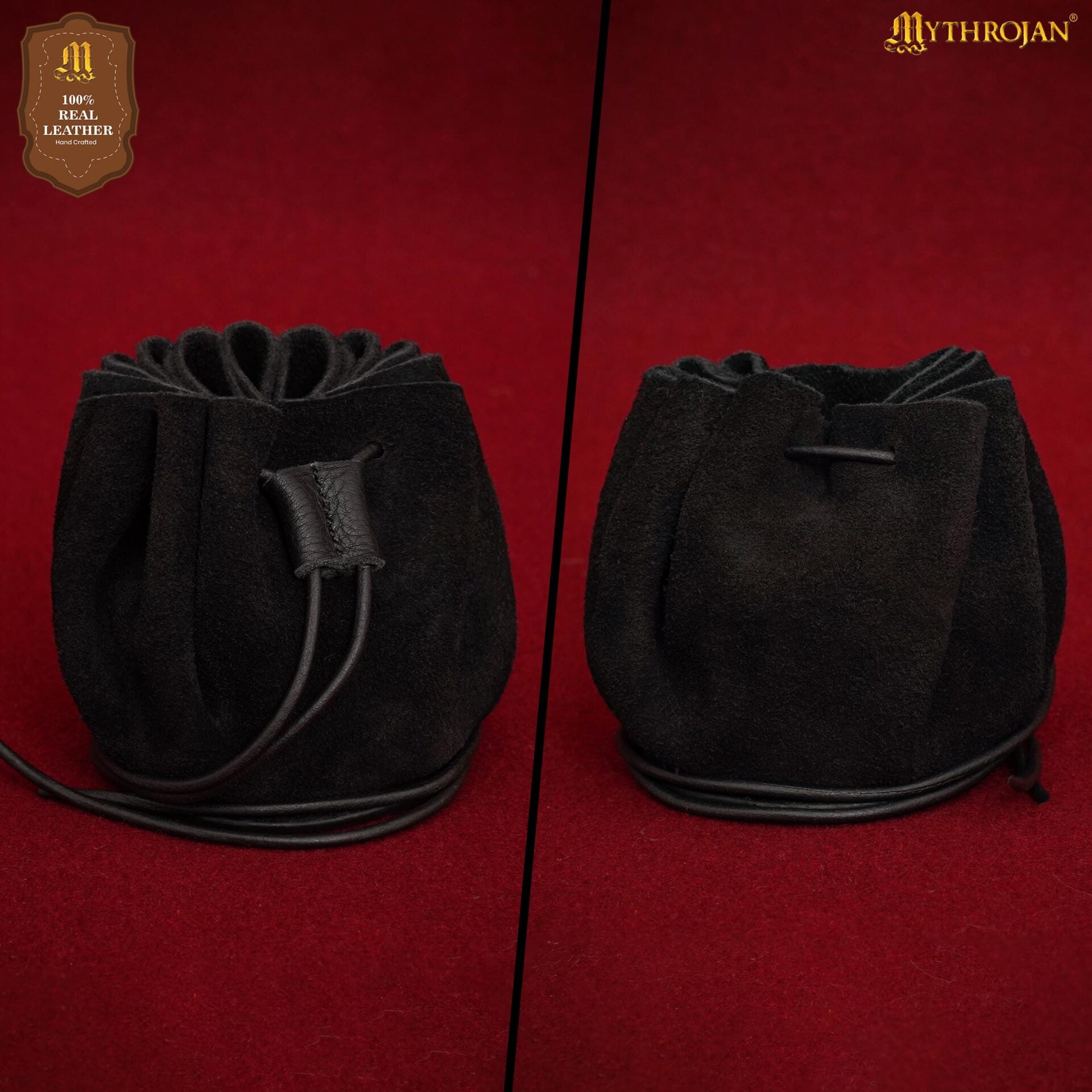 Imagen única de: Mythrojan Medieval Joyería Cinturón Bolsa Larp Renacimiento Riñonera Negro