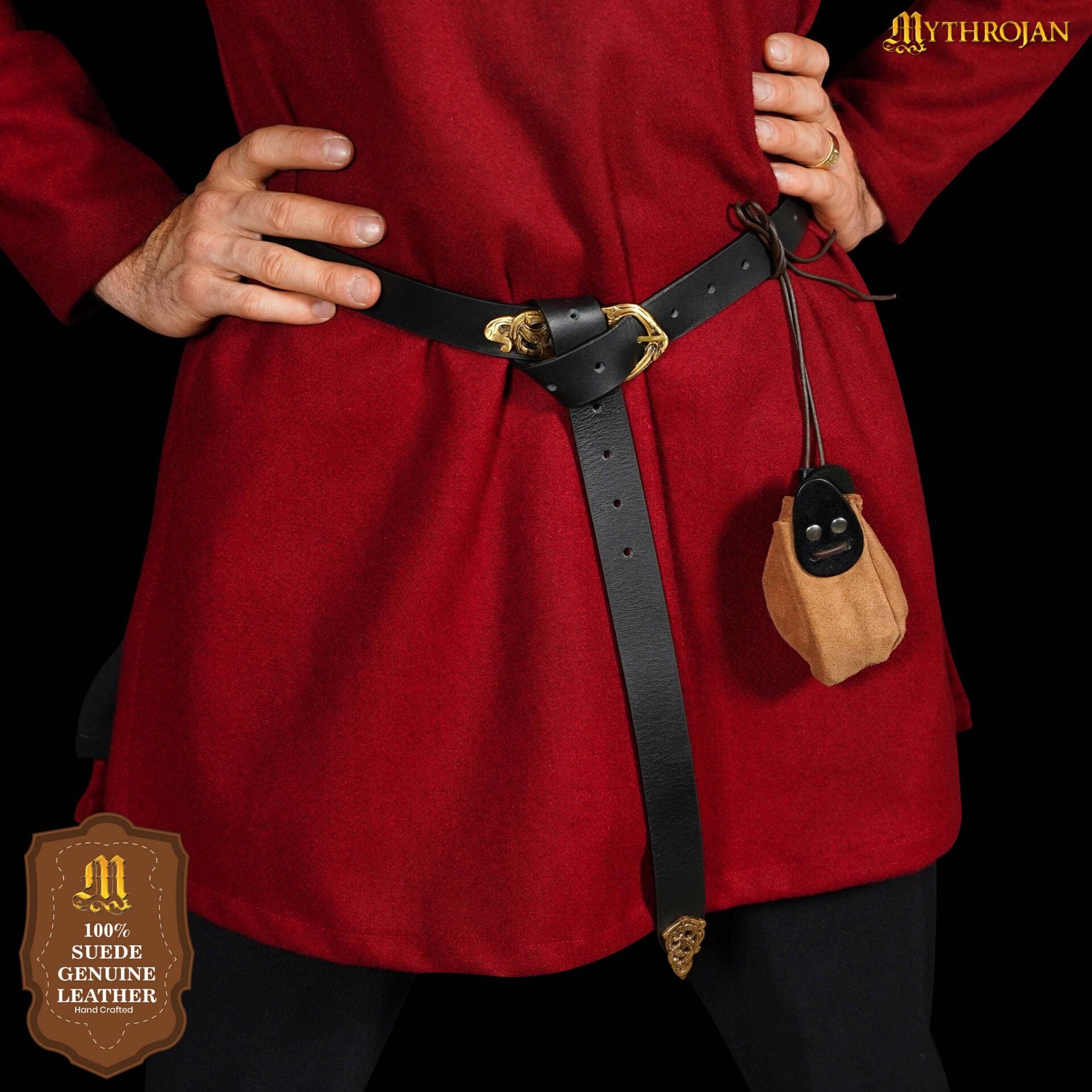 Bolsa de gamuza con cordón para dados, monedas y accesorios LARP - imagen 16