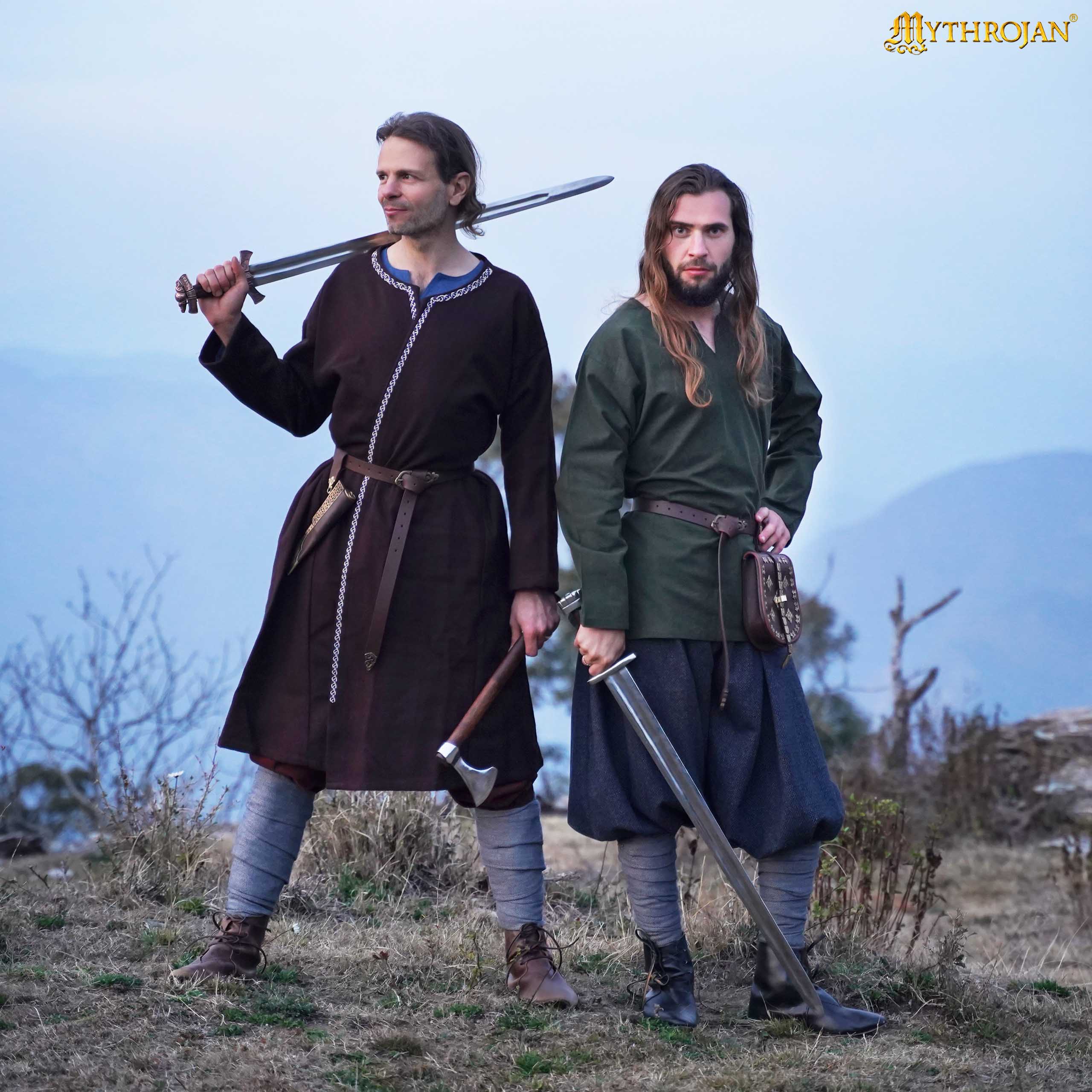 Túnica corta Greenwood Sentinel — Estilo vikingo para LARP y recreación - imagen 2