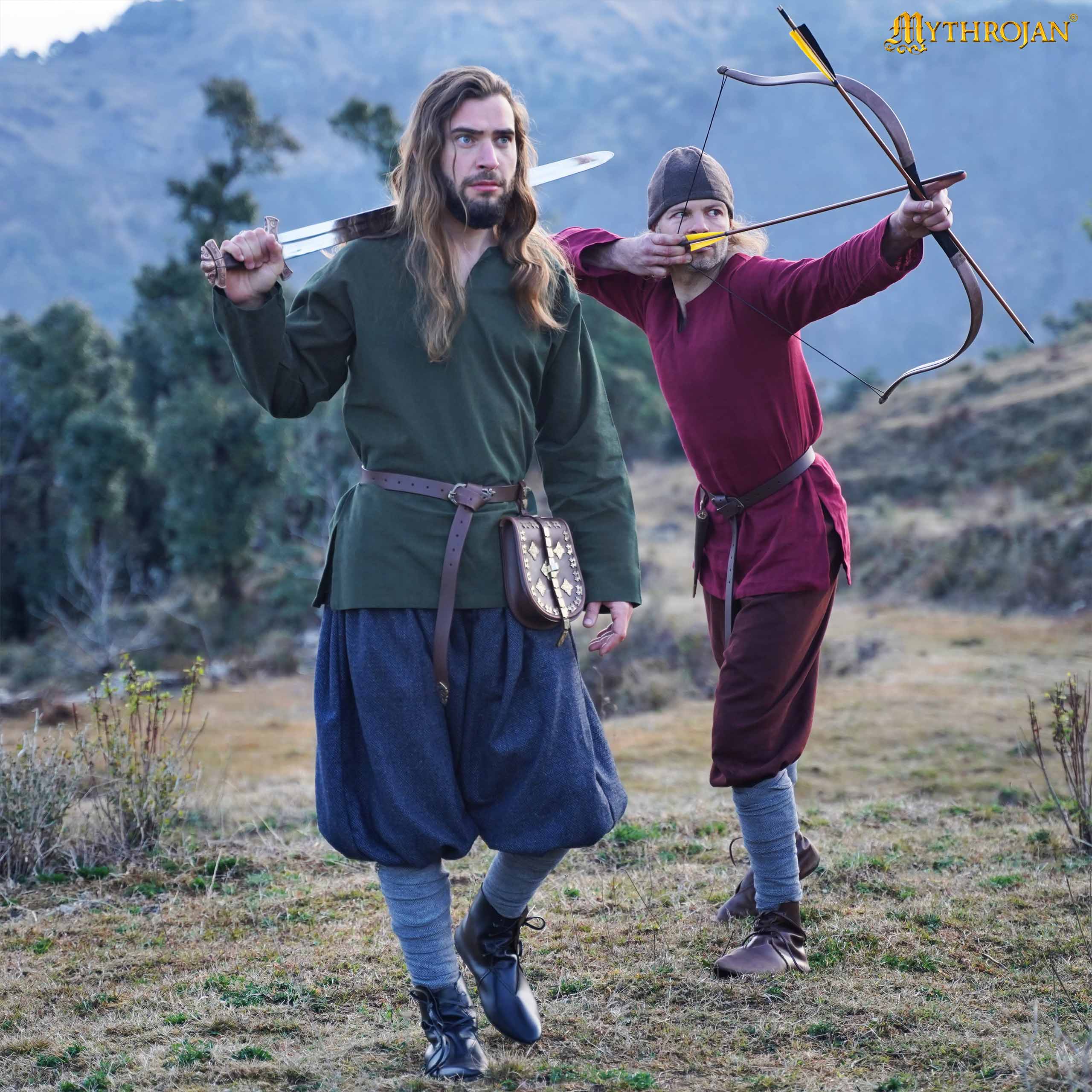 Túnica corta Greenwood Sentinel — Estilo vikingo para LARP y recreación