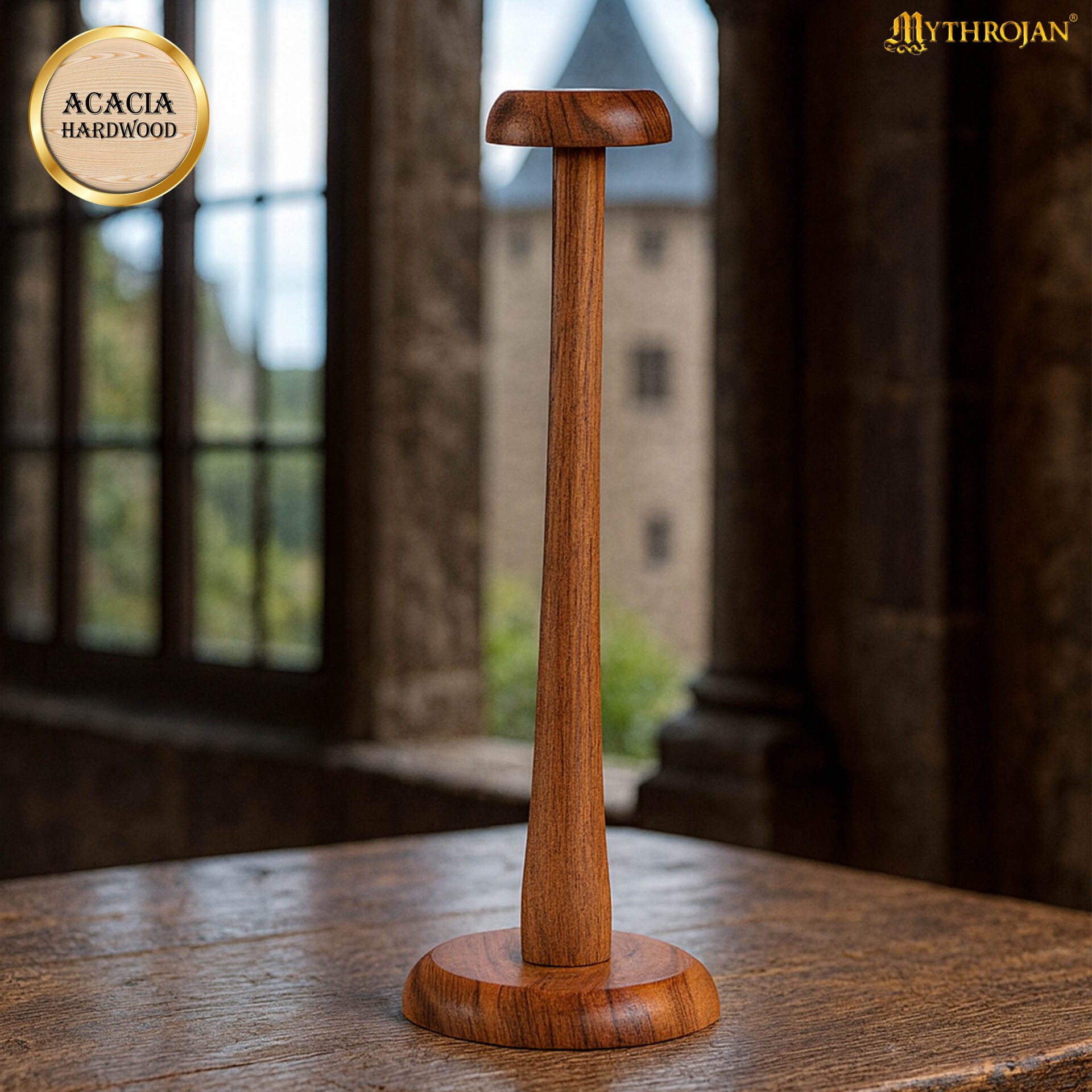 Imagen única de: Soporte de madera maciza para casco