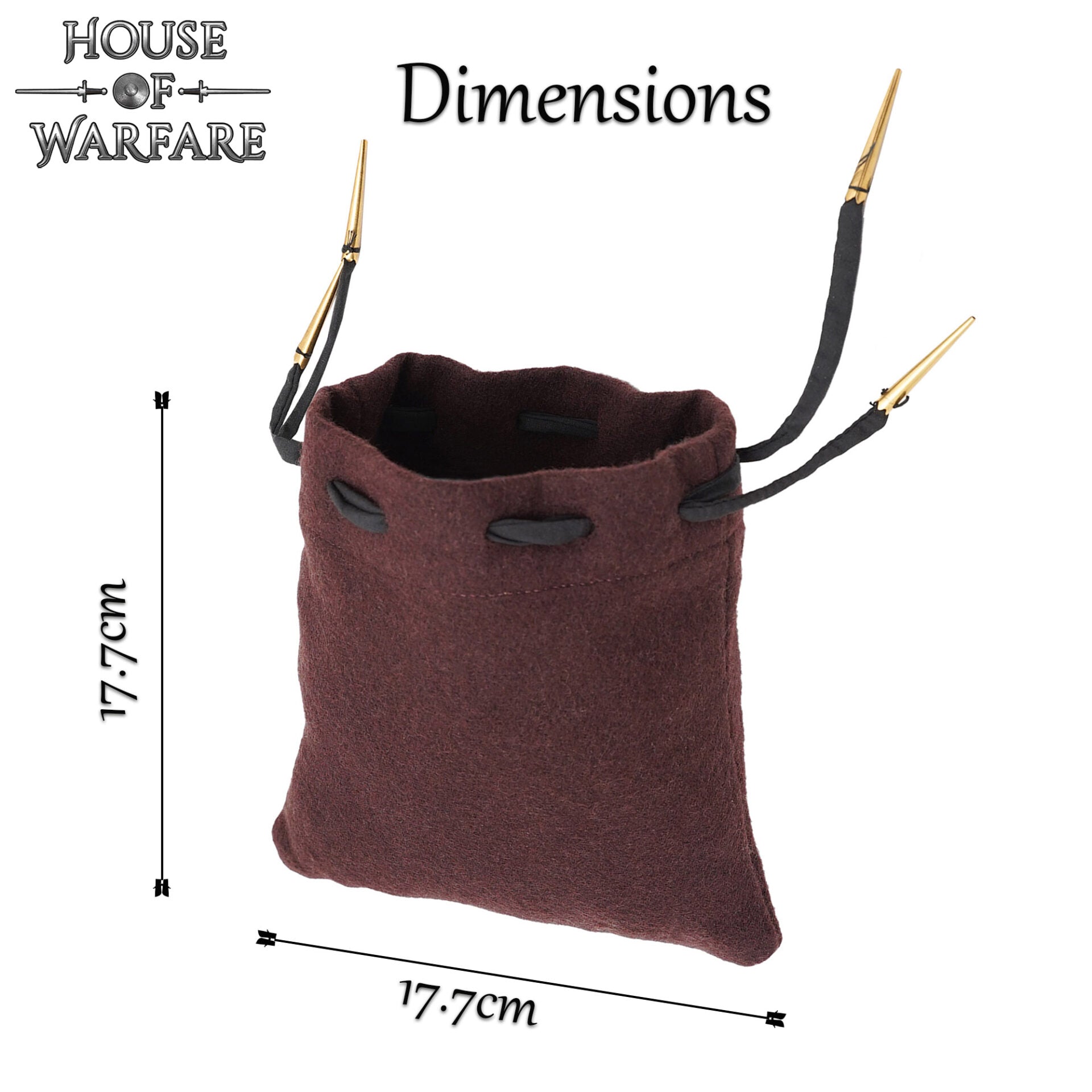 Imagen única de: Bolsa Medieval de Lana con Cordón Artesanal