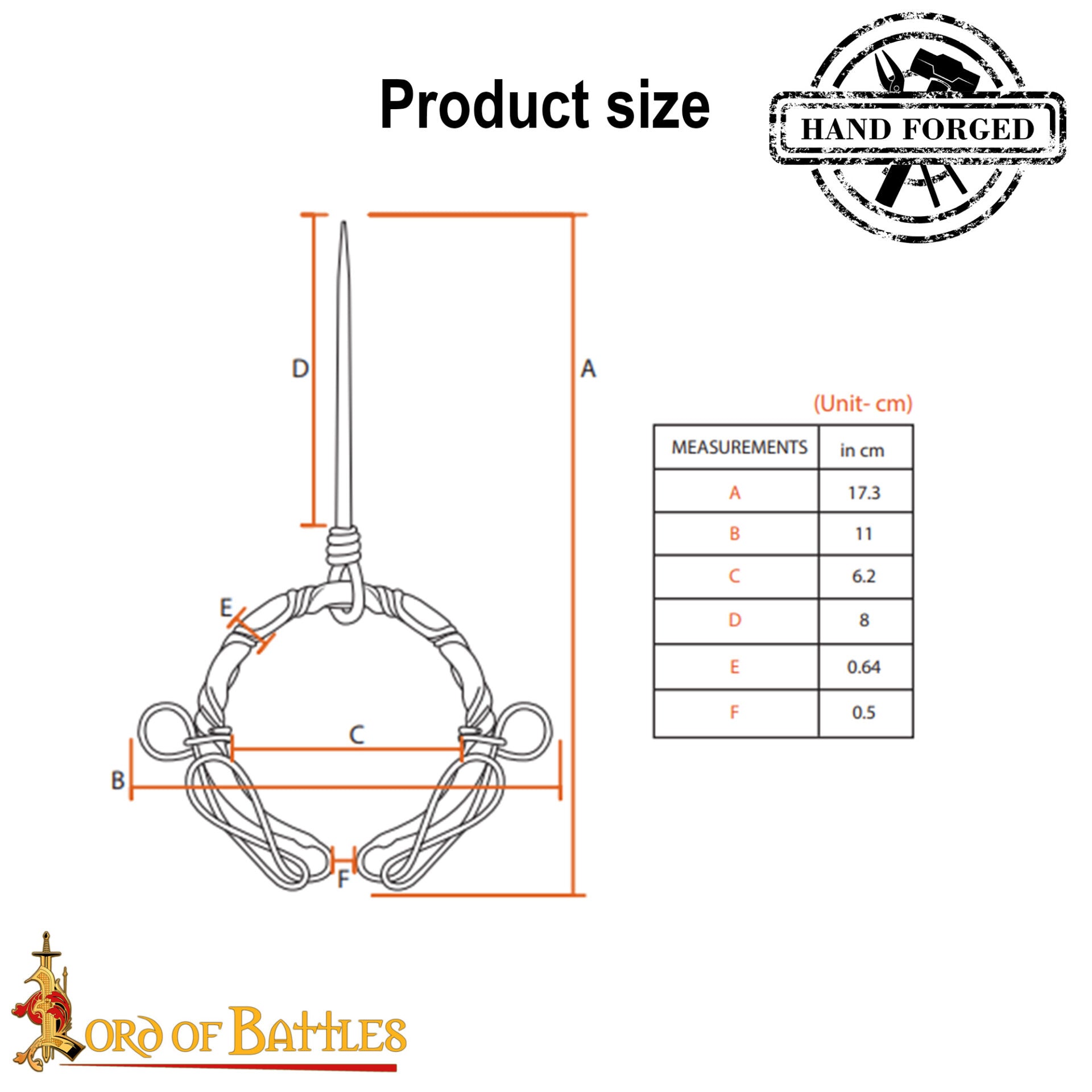 Broche penannular vikingo forjado a mano - Fíbula de hierro para manto - imagen 16