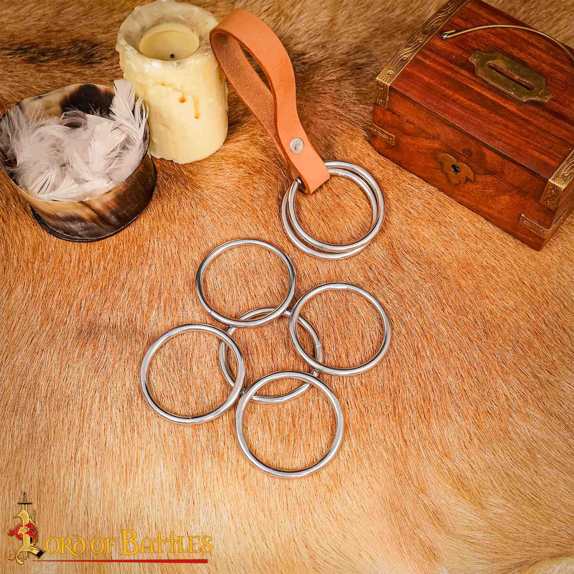 Imagen única de: Juego de 5 aros de acero recubiertos de níquel, 2 pulgadas