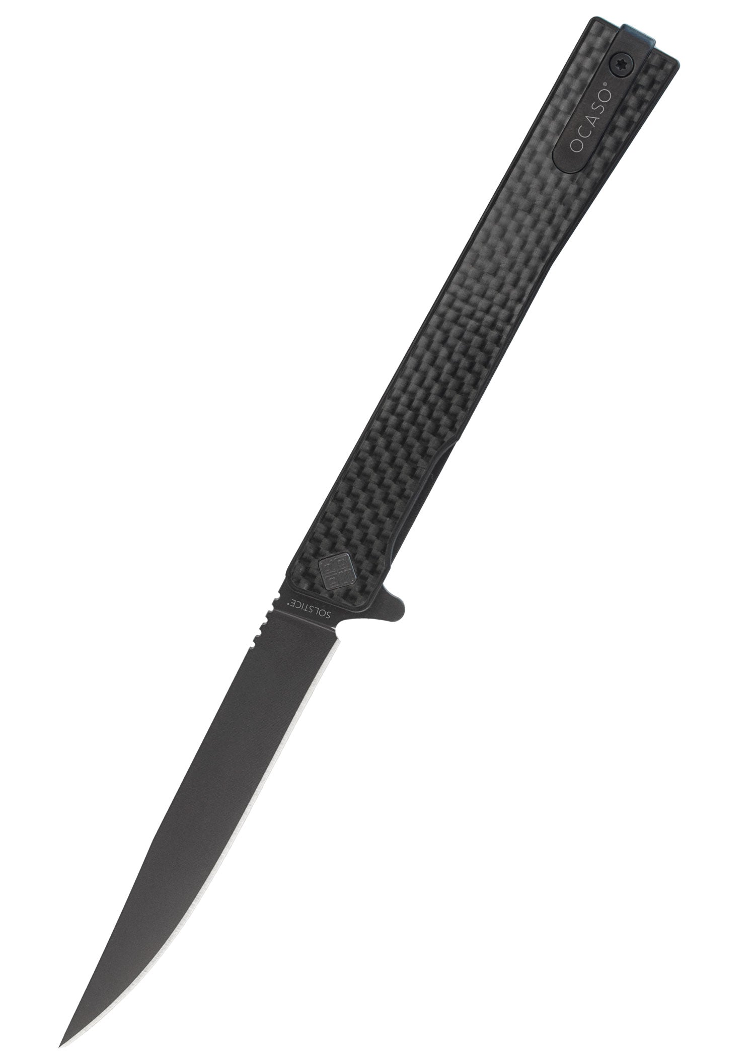 Imagen única de: Navaja De Bolsillo Solstice, Carbono, Negra, Ocaso Knives