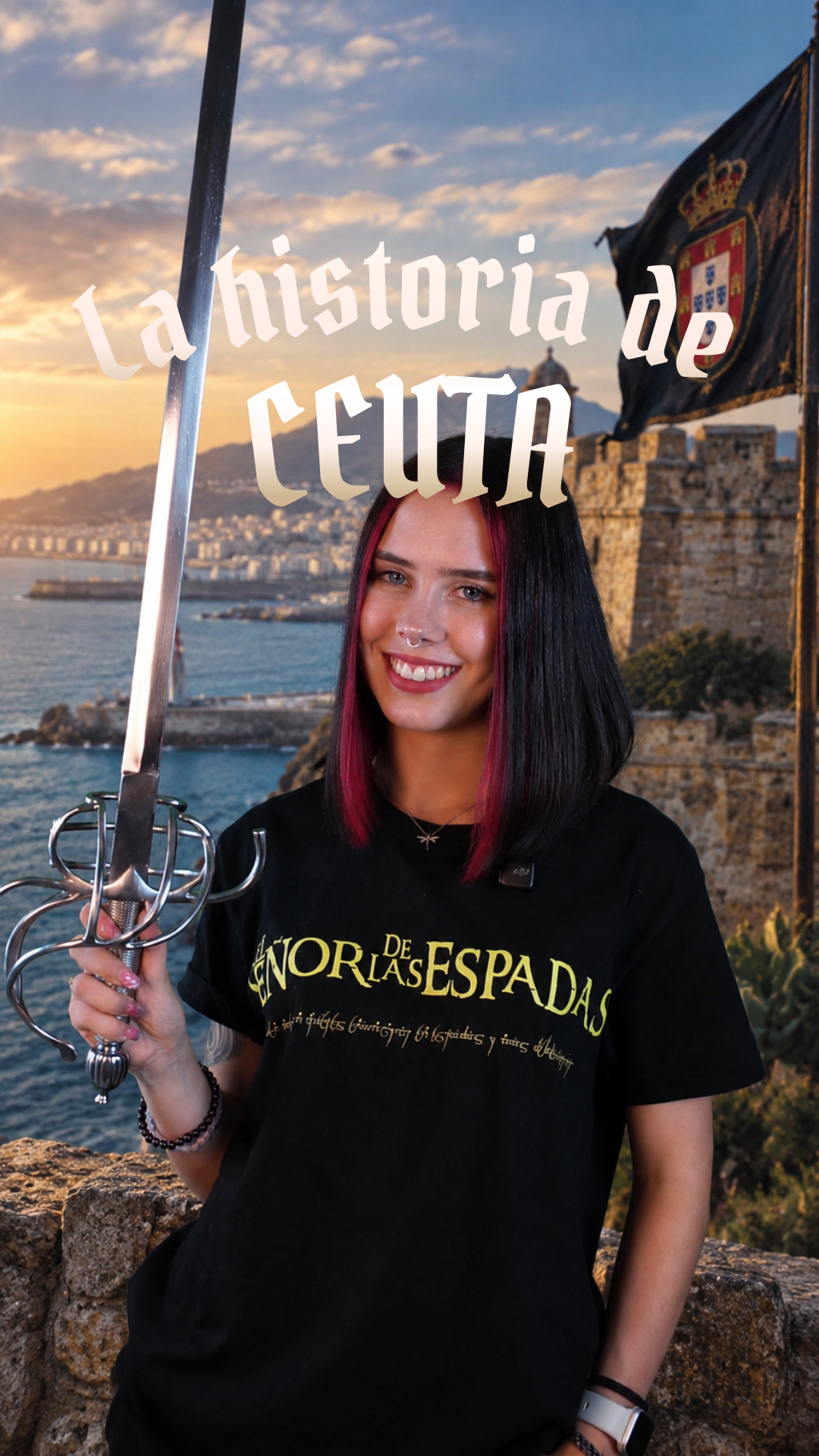 Espada ropera española de lazos con vaina