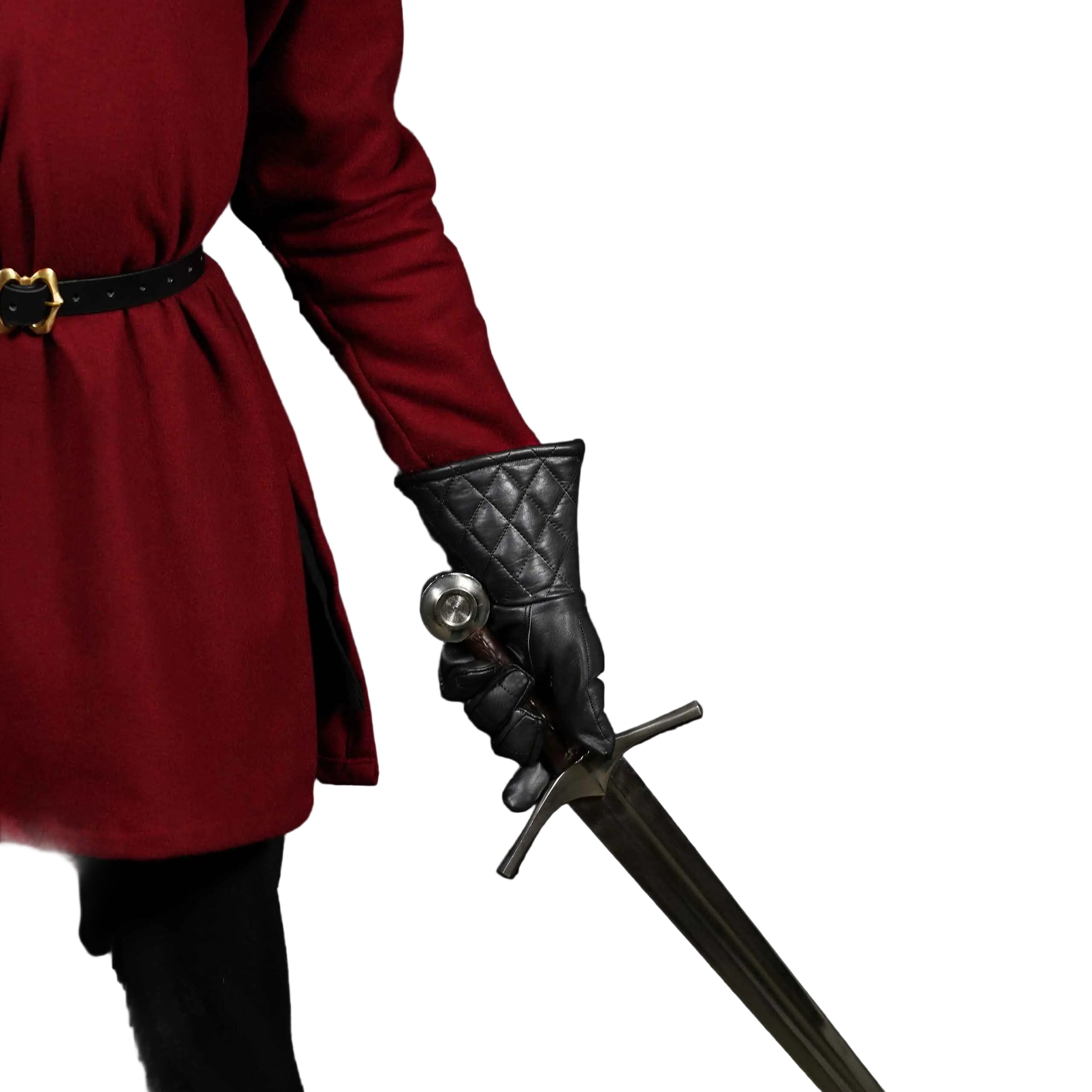 Guantes Acolchados de Cuero para Combate HEMA y LARP