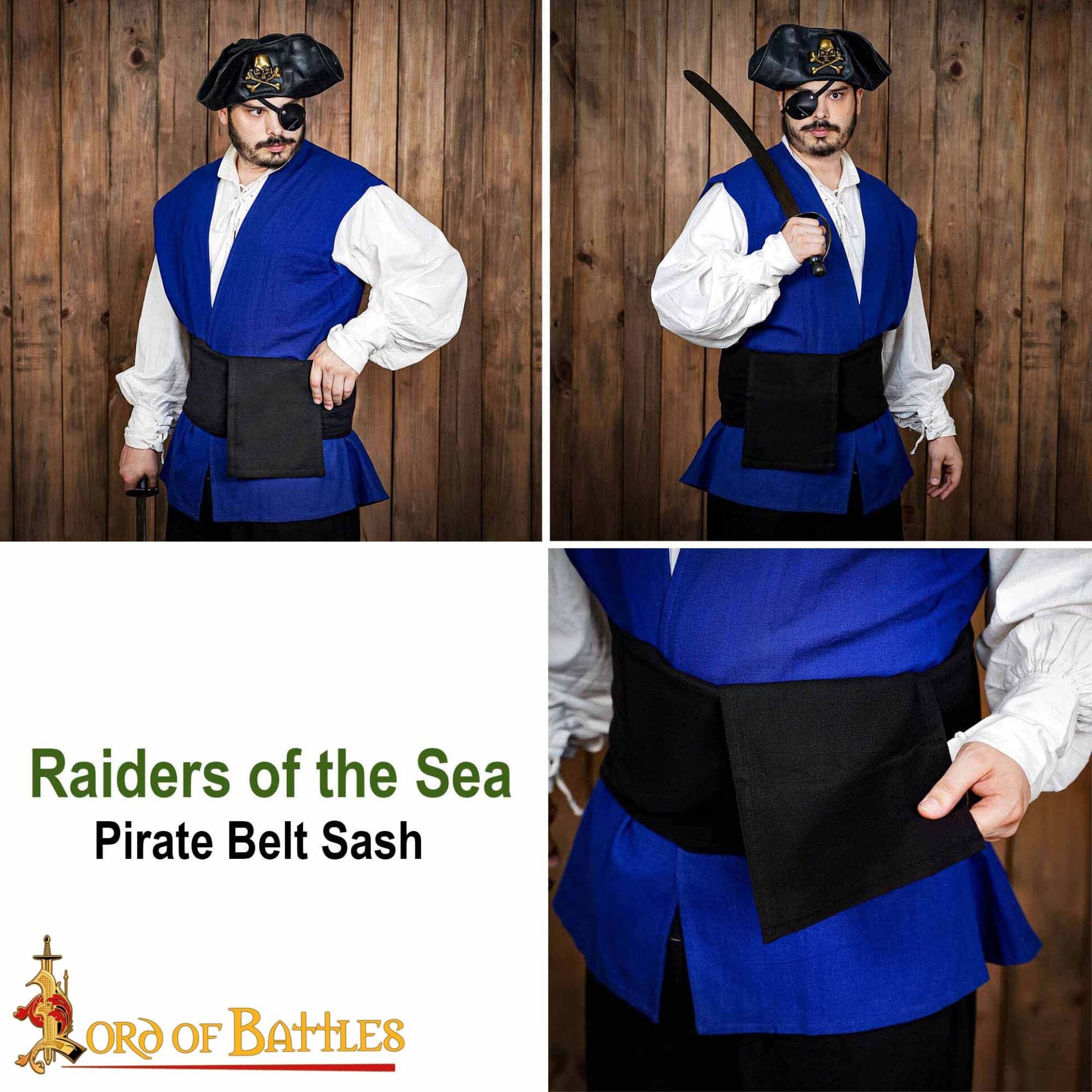 Faja cinturón pirata 'Raiders of the Sea' para LARP y cosplay - imagen 15