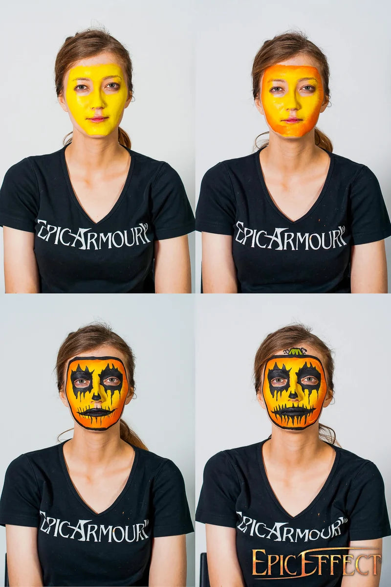 Pack de maquilhagem à base de água Abóbora para Halloween - 4 cores