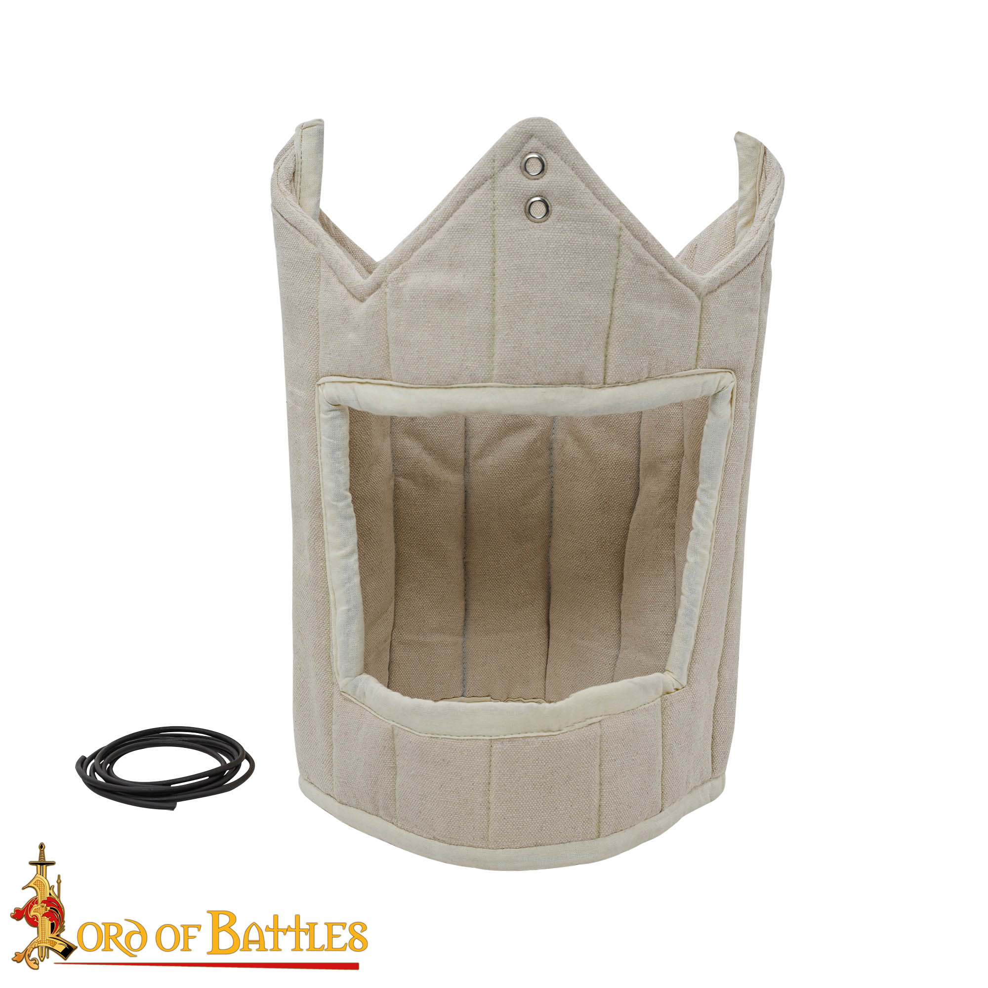 Forro acolchado medieval para casco, lona con cordón de cuero - imagen 19