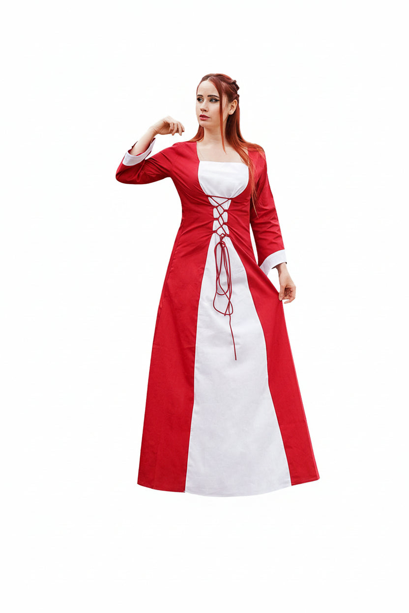 Vestido Princesa Medieval de Algodón Ligero