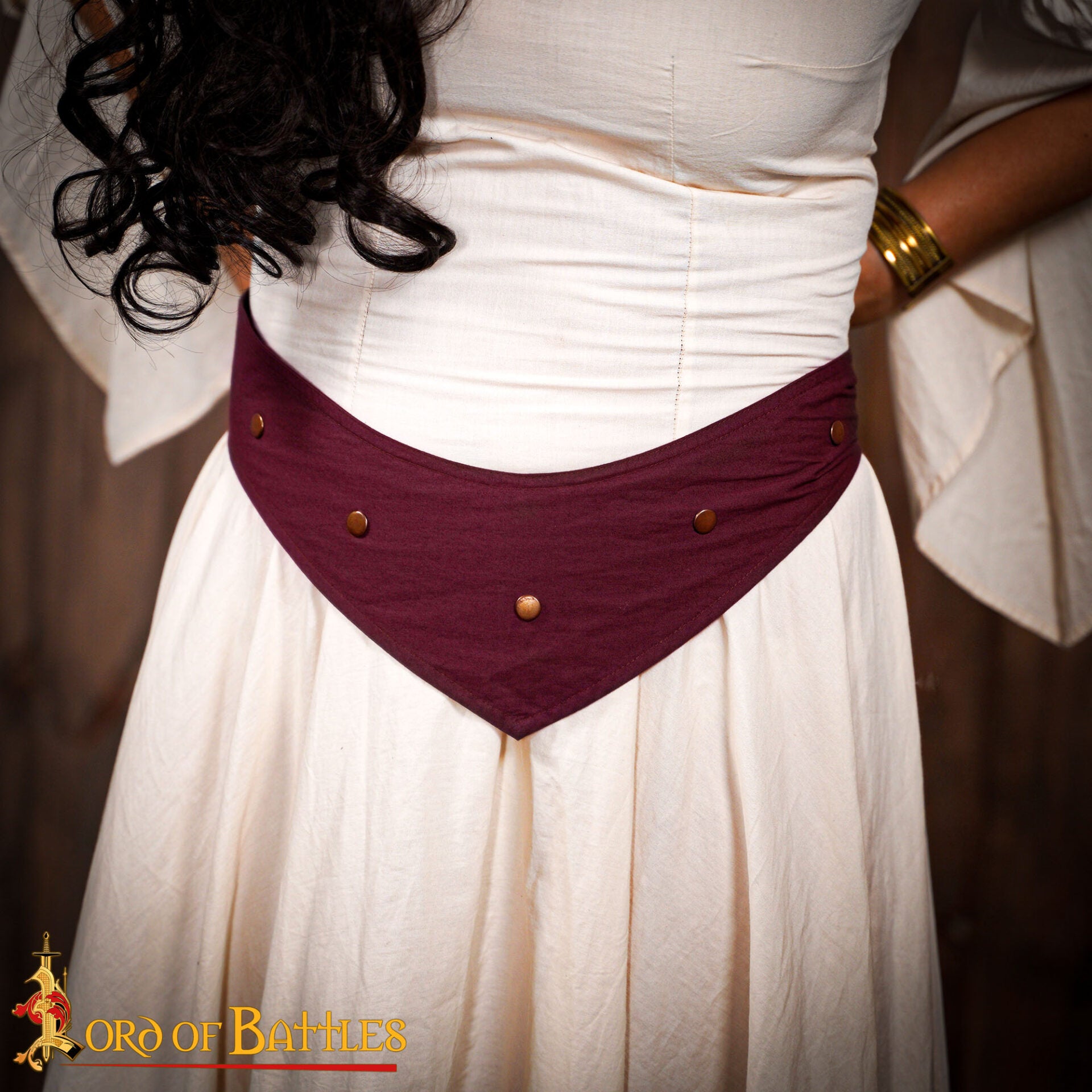 Vestido medieval campesina de algodón - crudo - imagen 6