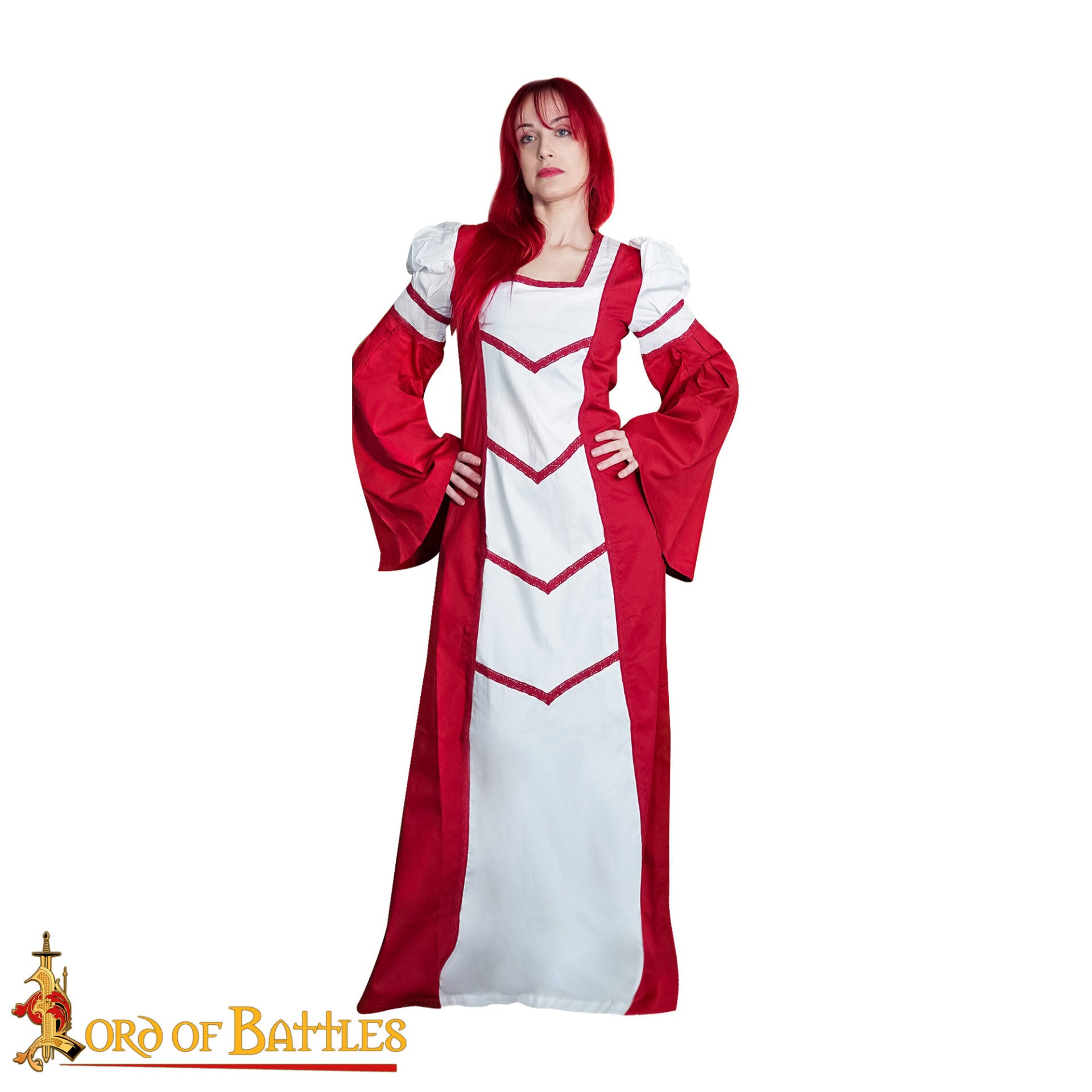Vestido medieval Isabella de algodón - imagen 4