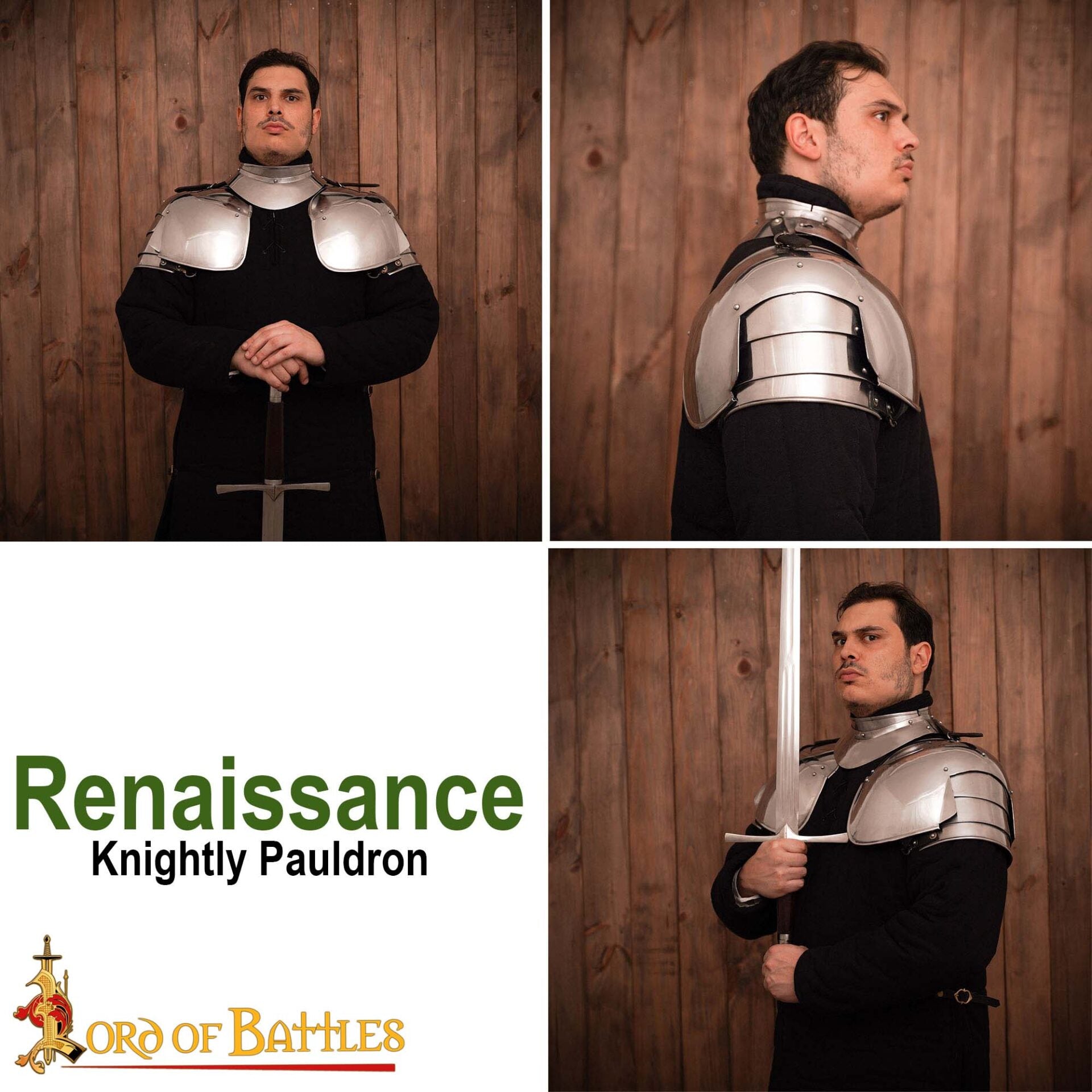 Imagen única de: Hombreras renacentistas estilo caballero - 16 gauge