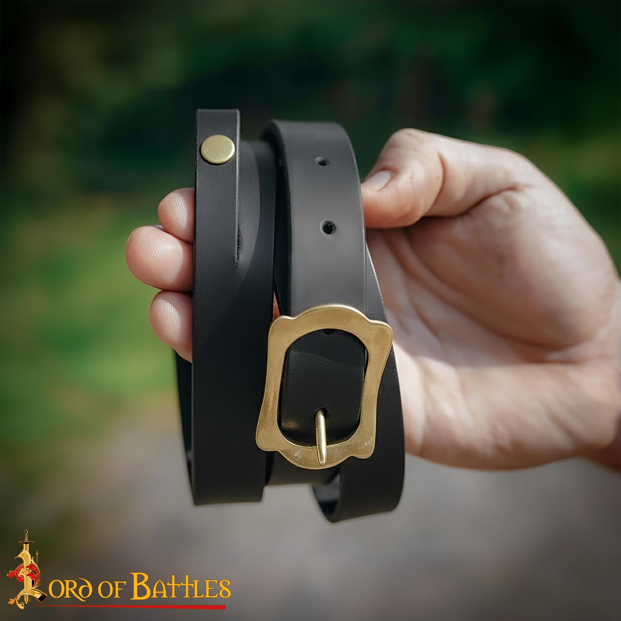 Bandolera romana de cuero genuino para espada — hecha a mano - imagen 6