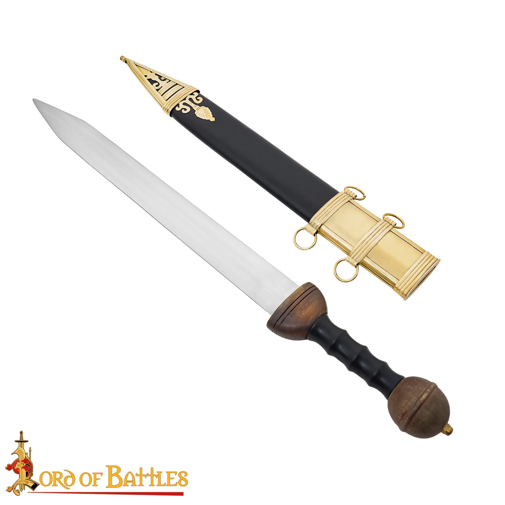 Gladius romano — Espada de colección con vaina y remates de latón - imagen 4