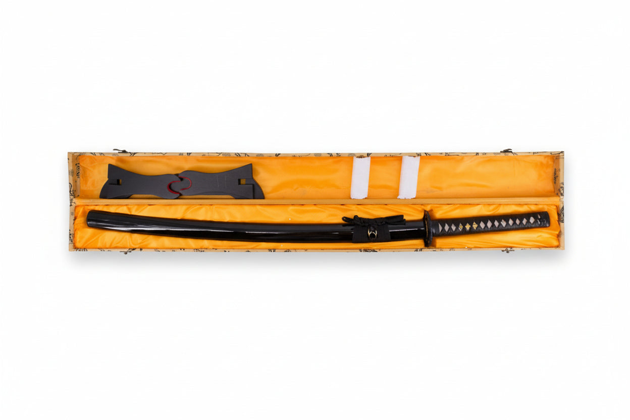 Katana Funcional Afilada Acero de Damasco AISI 1045