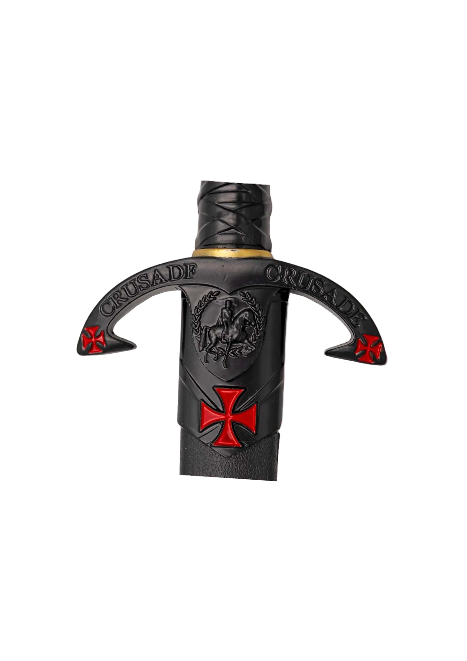 Imagen única de: Daga Decorativa Caballero Templario Negro – Cruz Roja y Detalles Dorados