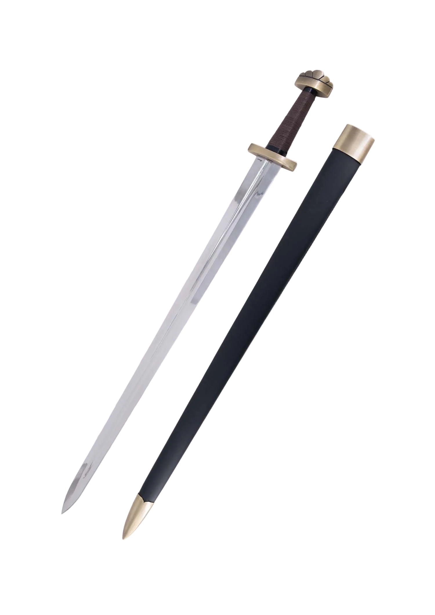Imagen única de: Espada Vikinga Decorativa con Funda – Pomo y Guarda Dorados