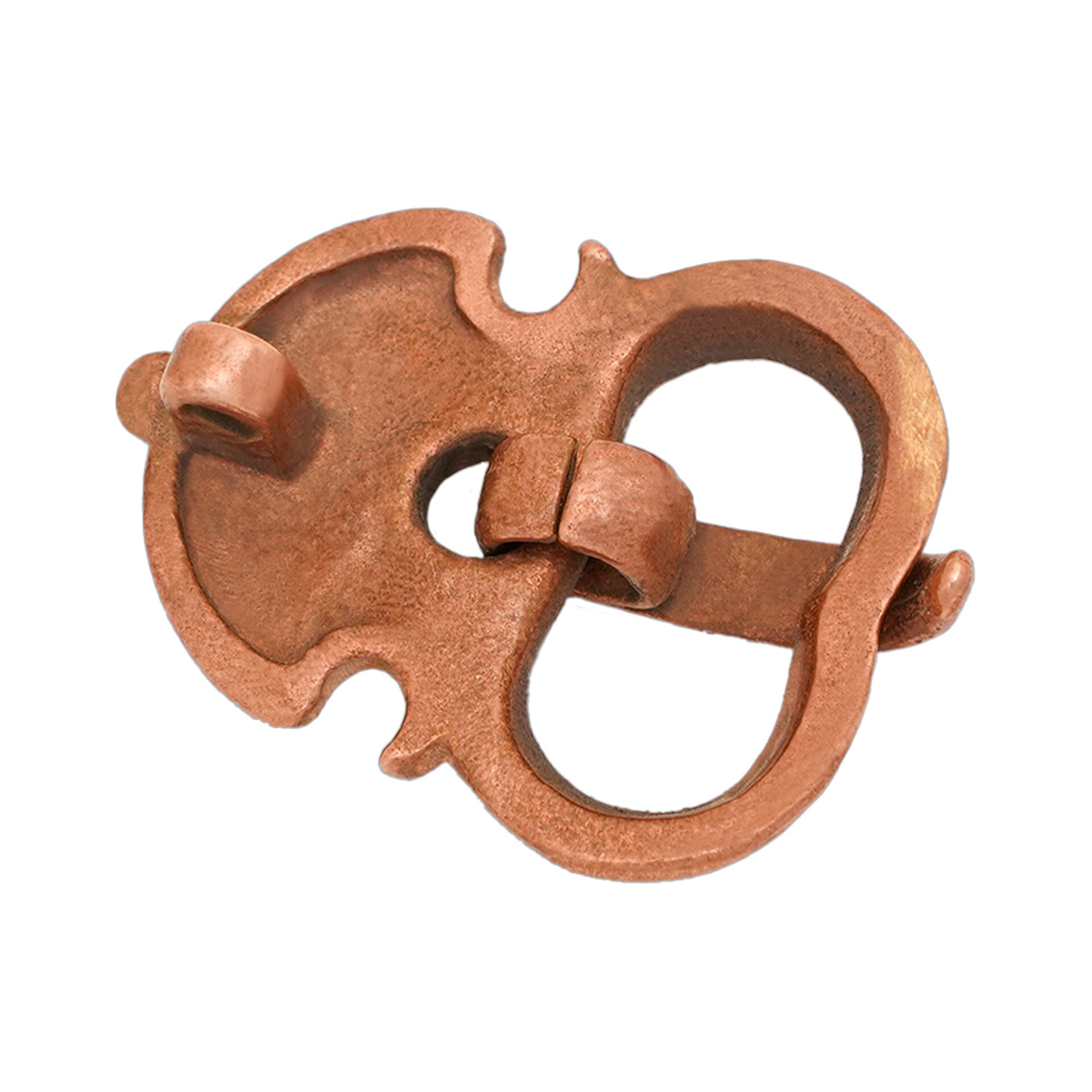 Imagen única de: Hebilla de Cinturón Altomedieval Pequeña de Bronce Fundido a la Cera Perdida