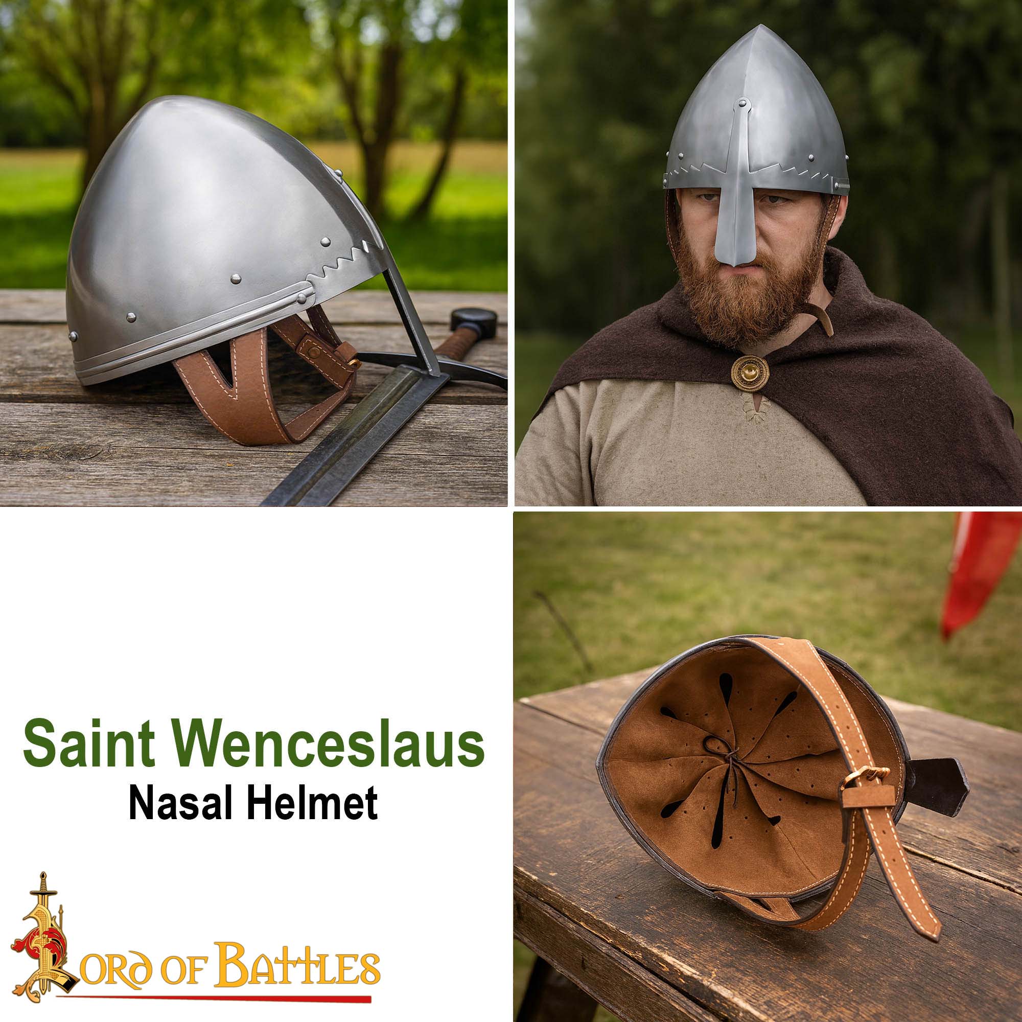 Casco nasal San Wenceslao con forro de cuero - imagen 8