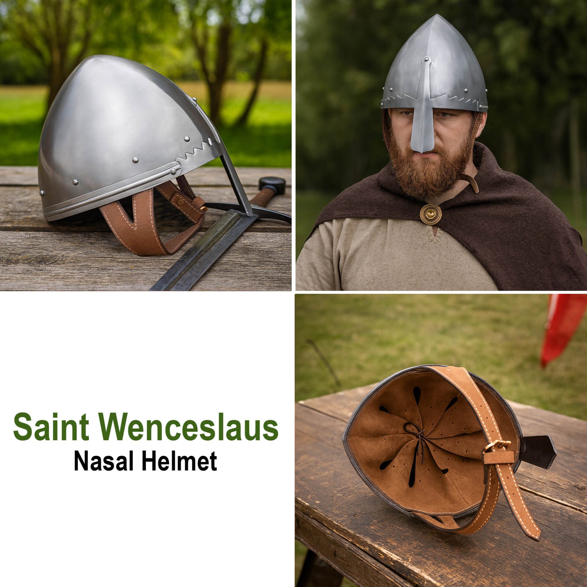Casco nasal San Wenceslao con forro de cuero - imagen 16