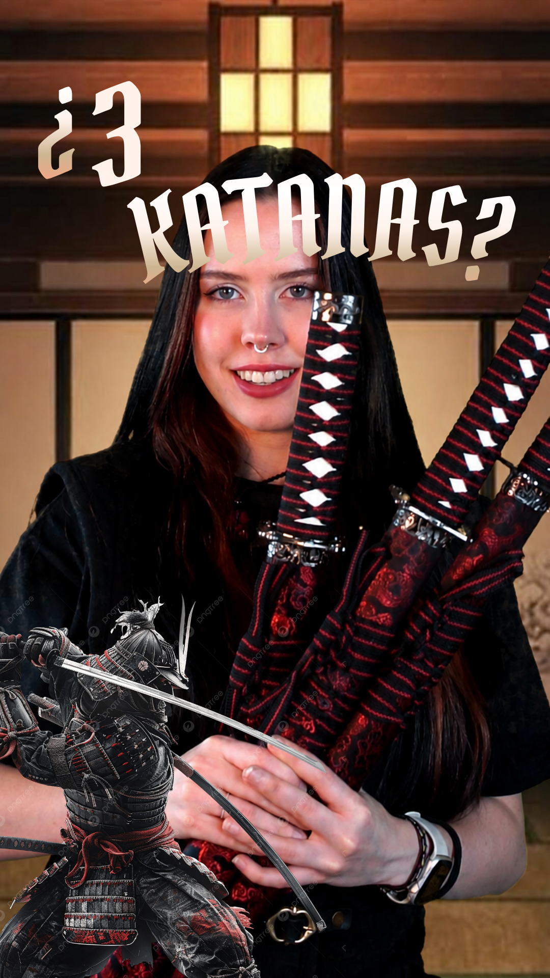 Set Katana Japonesa Decorativa - Katana, Wakizashi y Tanto Ornamental