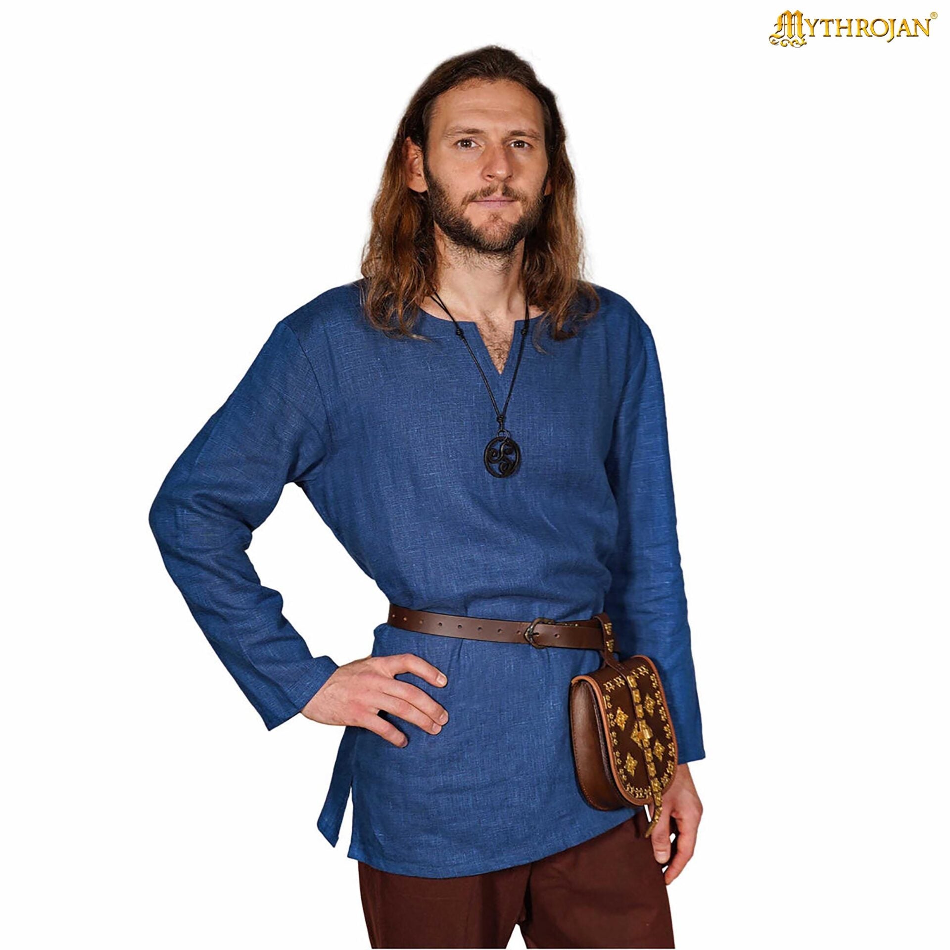 Túnica vikinga Sigrid de lino — corta para LARP y recreación - imagen 14