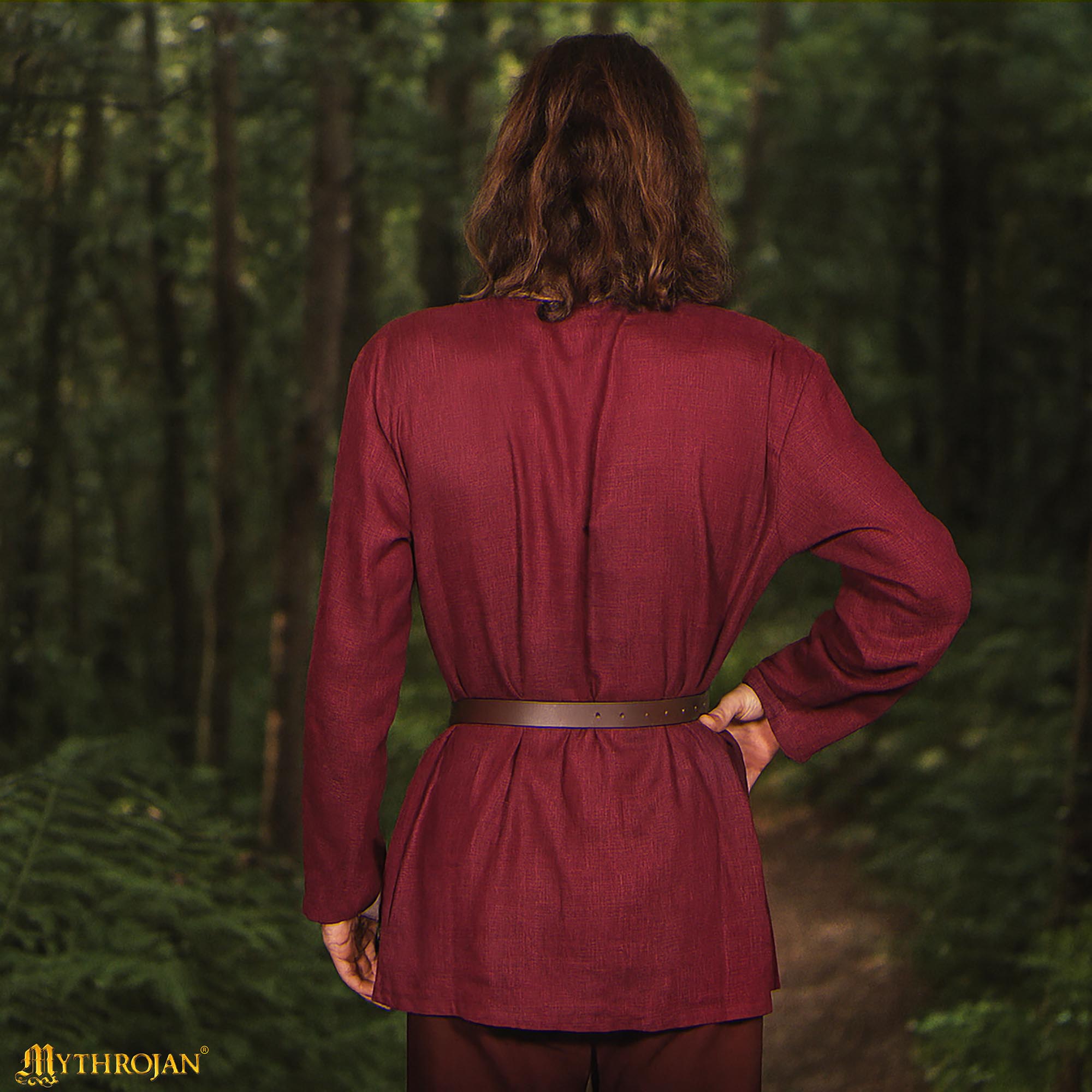 Túnica vikinga Sigrid de lino — corta para LARP y recreación - imagen 9