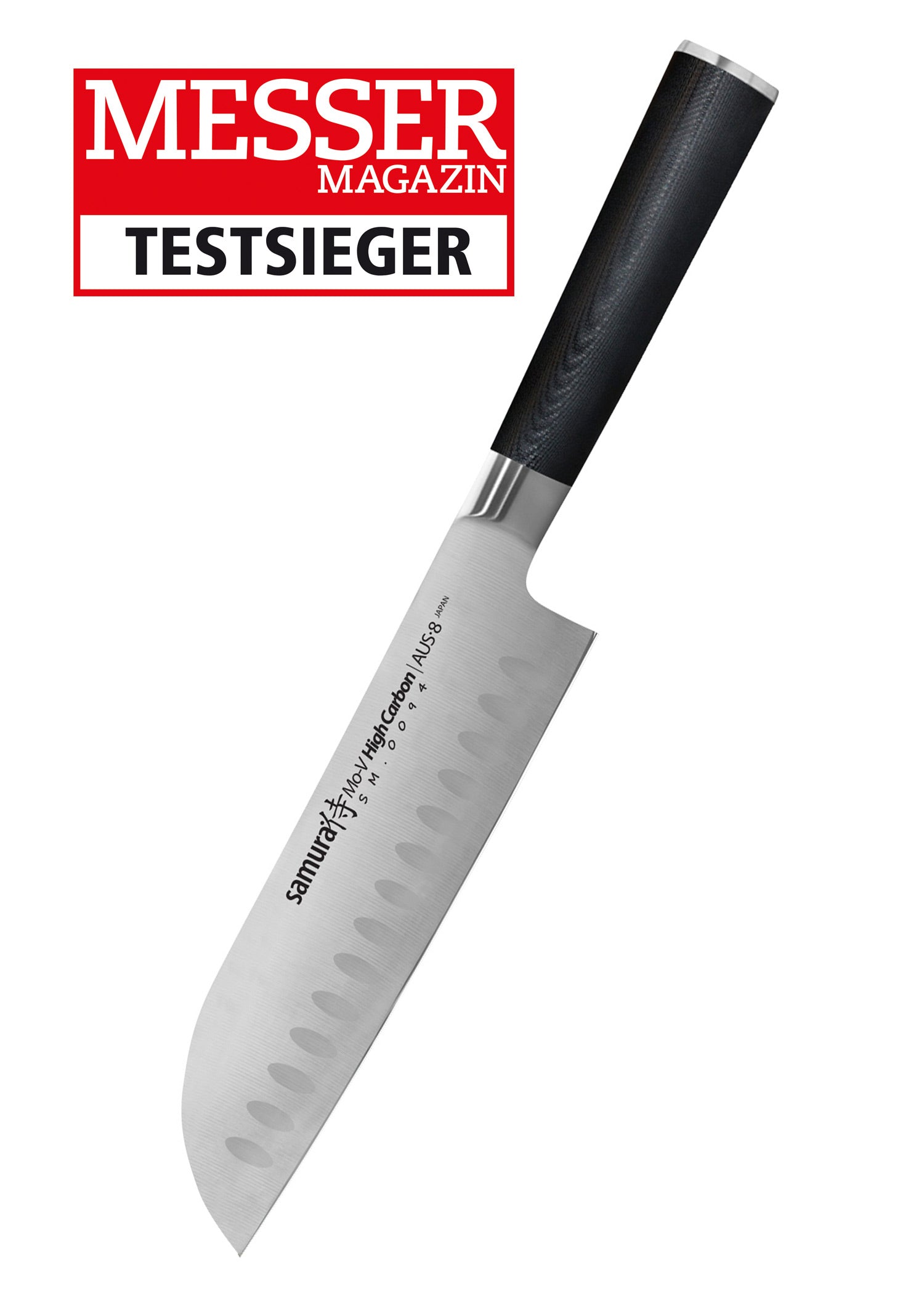 Imagen única de: Cuchillo Samura Mo-v Santoku Con Filo Festoneado 7,0 Pulgadas / 180 Mm