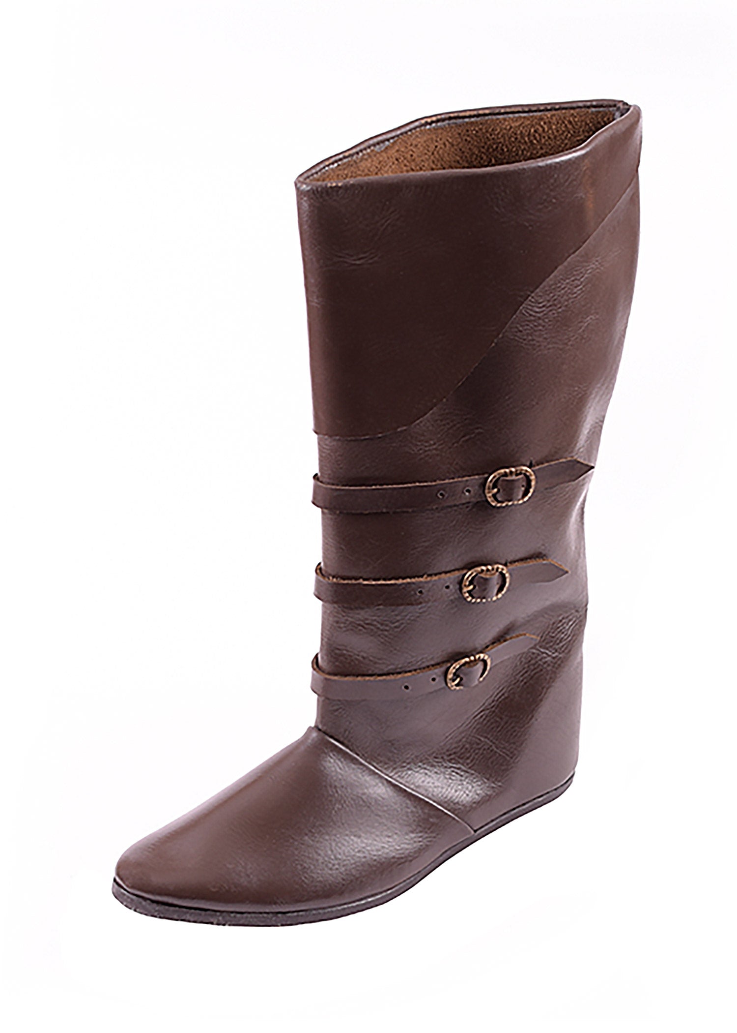 Imagen única de: Botas Medievales Con Hebilla, Marrón Oscuro