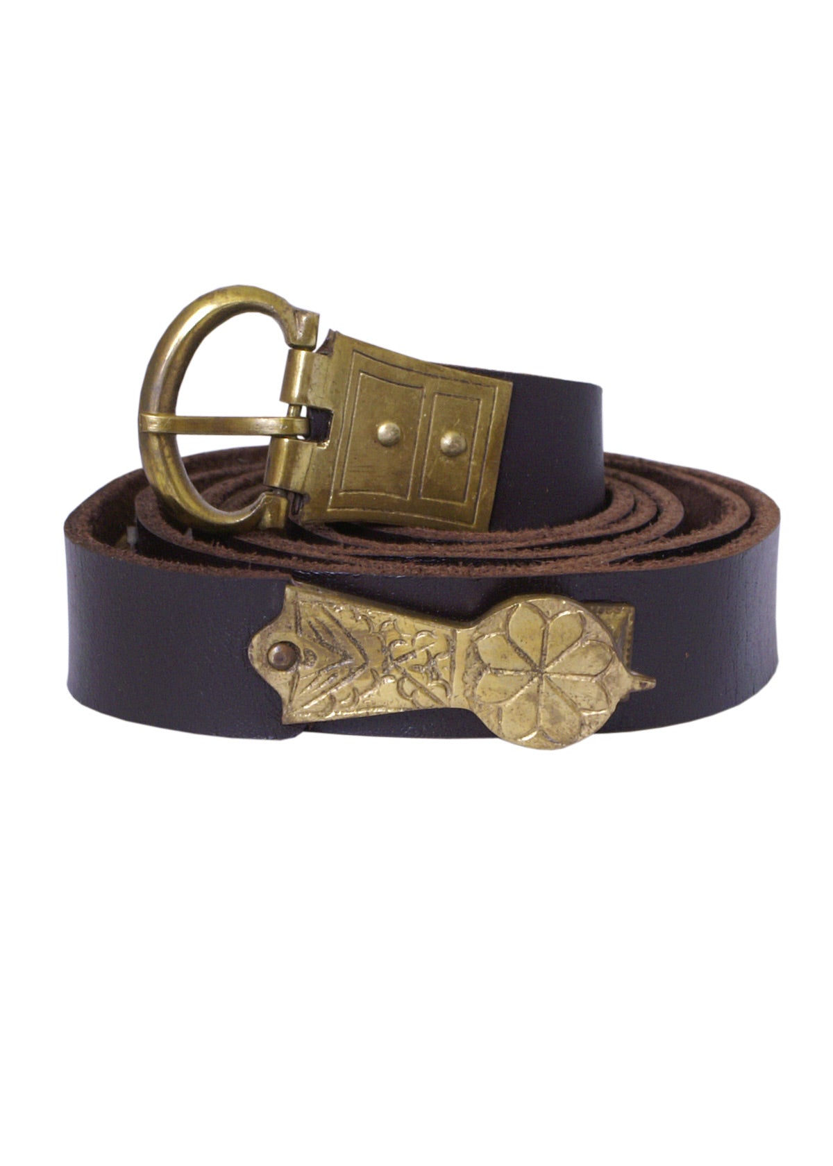 Imagen única de: Cinturón Medieval Largo Con Remaches Decorativos.