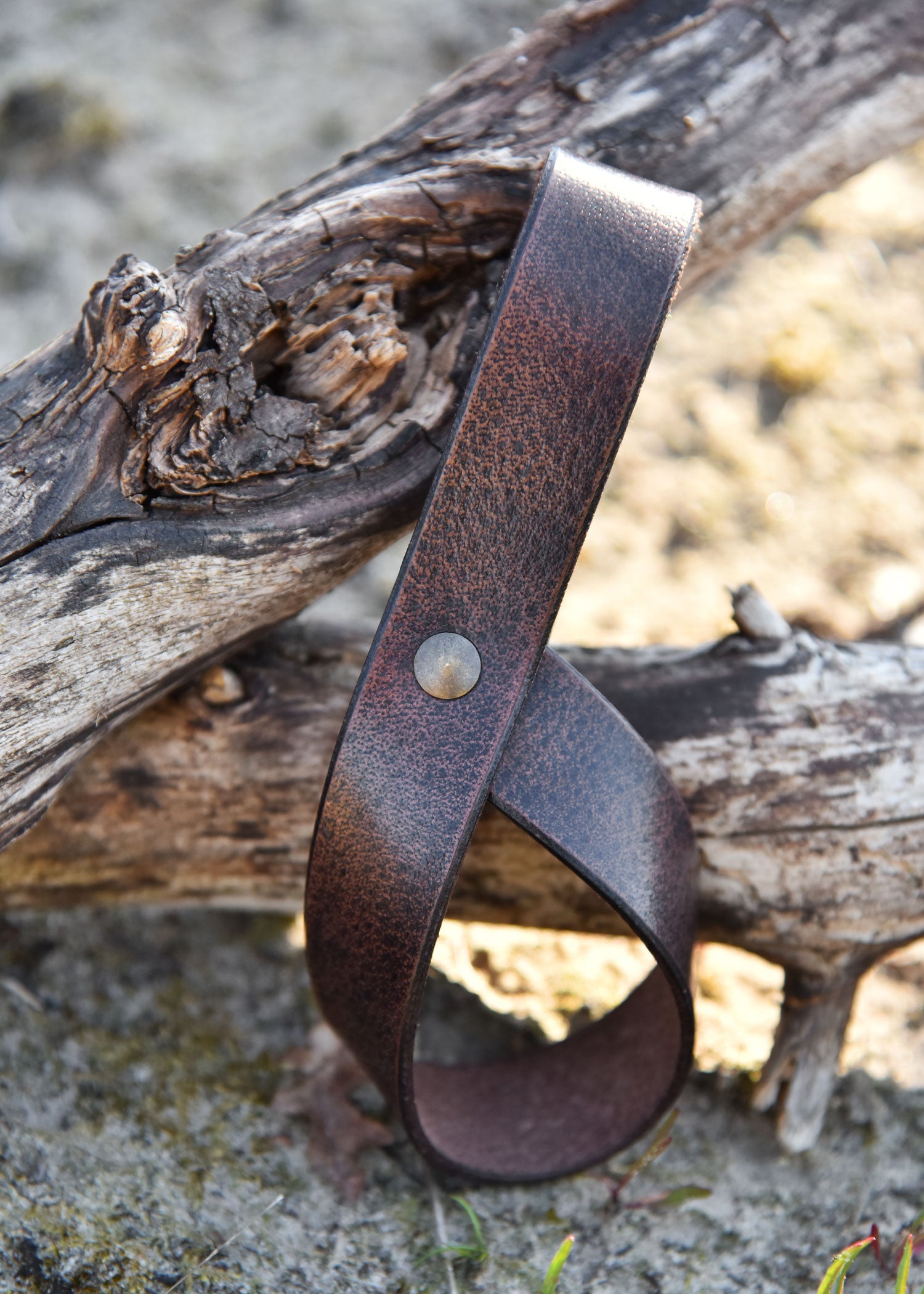 Imagen única de: Sencillo Soporte Para Cinturón De Cuero Para Cuerno Para Beber, Soporte Para Cuerno, Marrón Oscuro