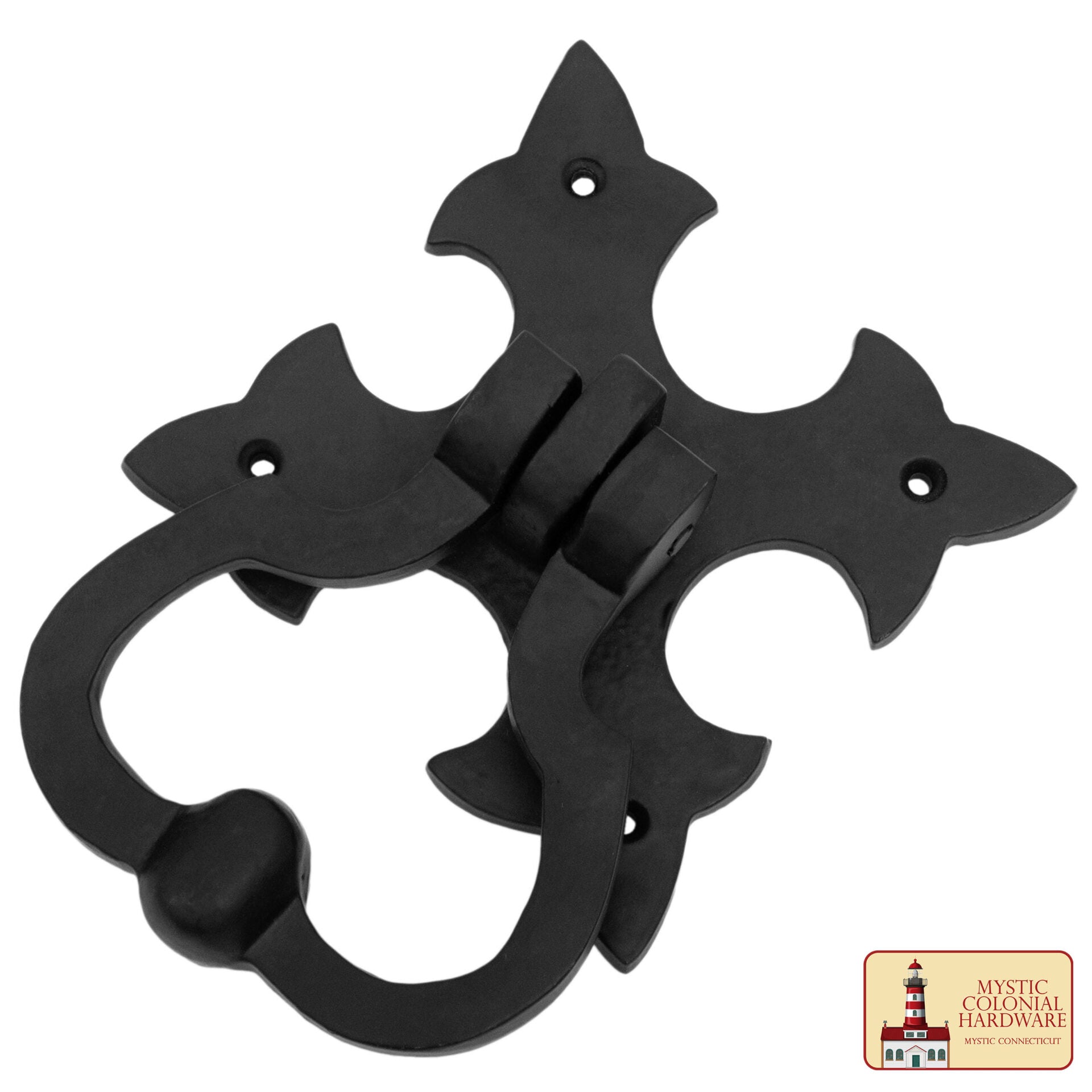 Imagen única de: Aldaba Gótica de Hierro Forjado, Negra, Aspecto Medieval Antiguo