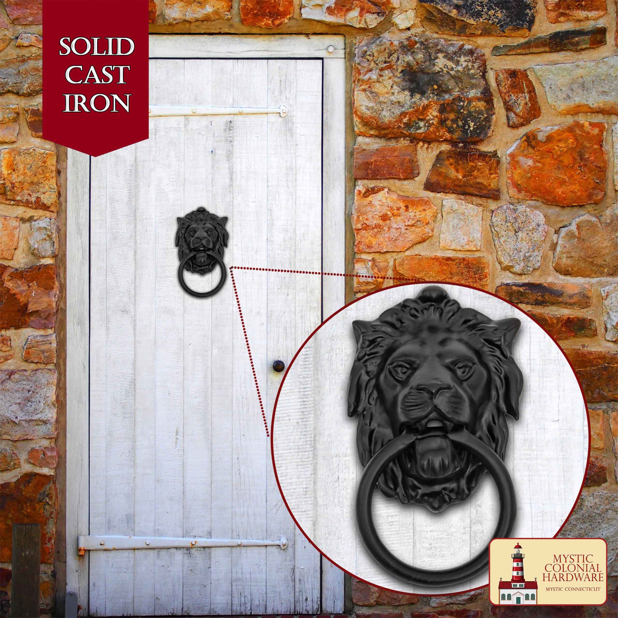 Imagen única de: Authentic Vintage Lion Mouth Door & Gate Knocker Handle Pull Door Accessories Home Décor
