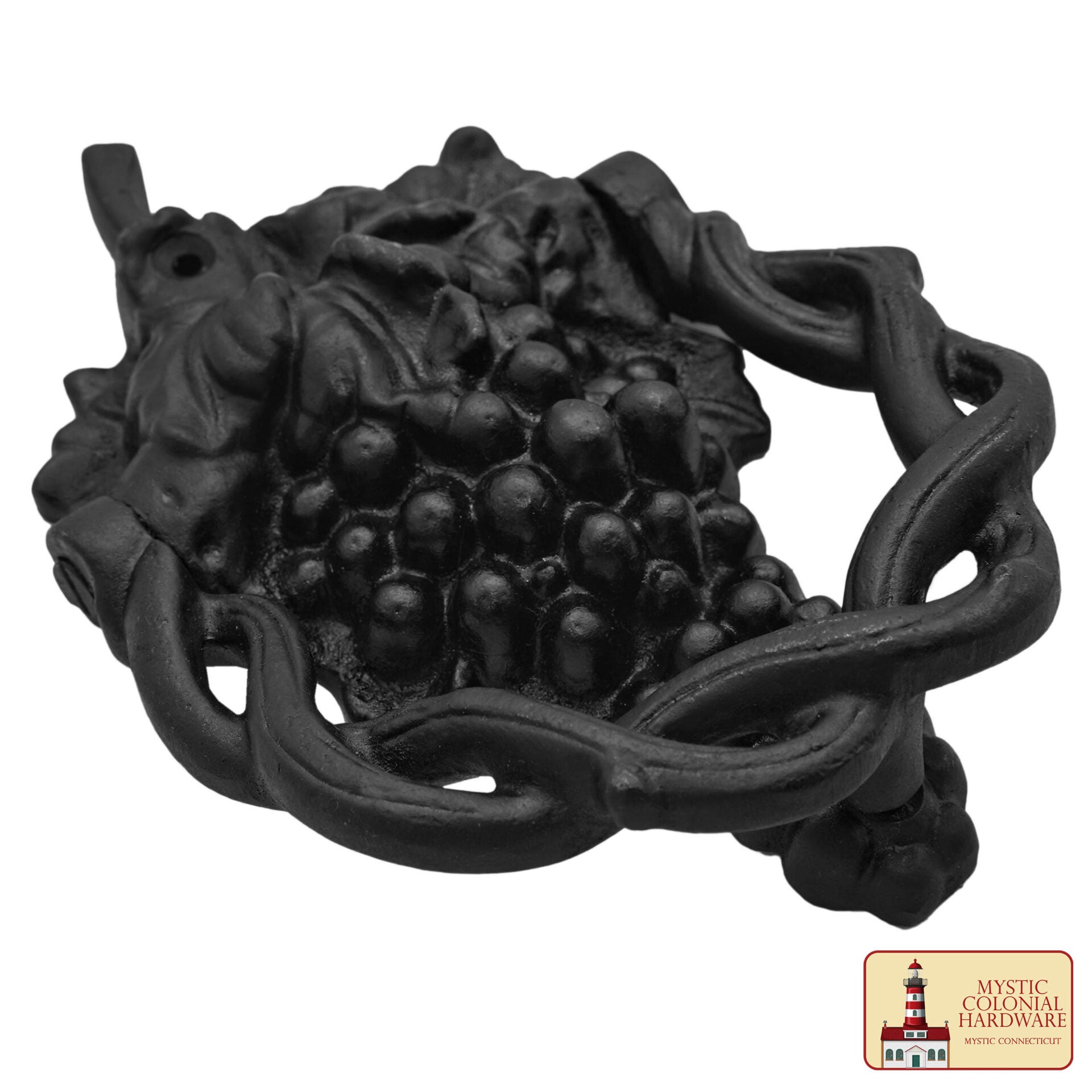 Aldaba de puerta en hierro fundido con racimo de uva, estilo vintage - imagen 6