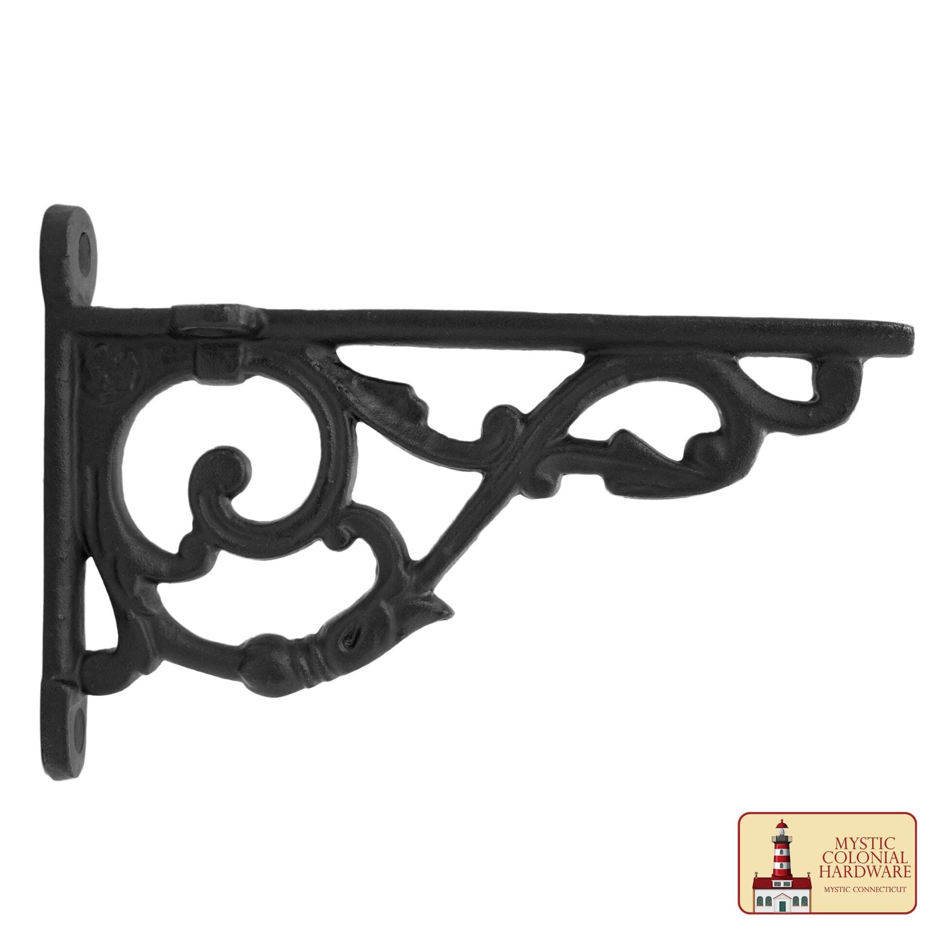 Soporte de estantería 4" x 6" de hierro forjado, estilo victoriano y gótico