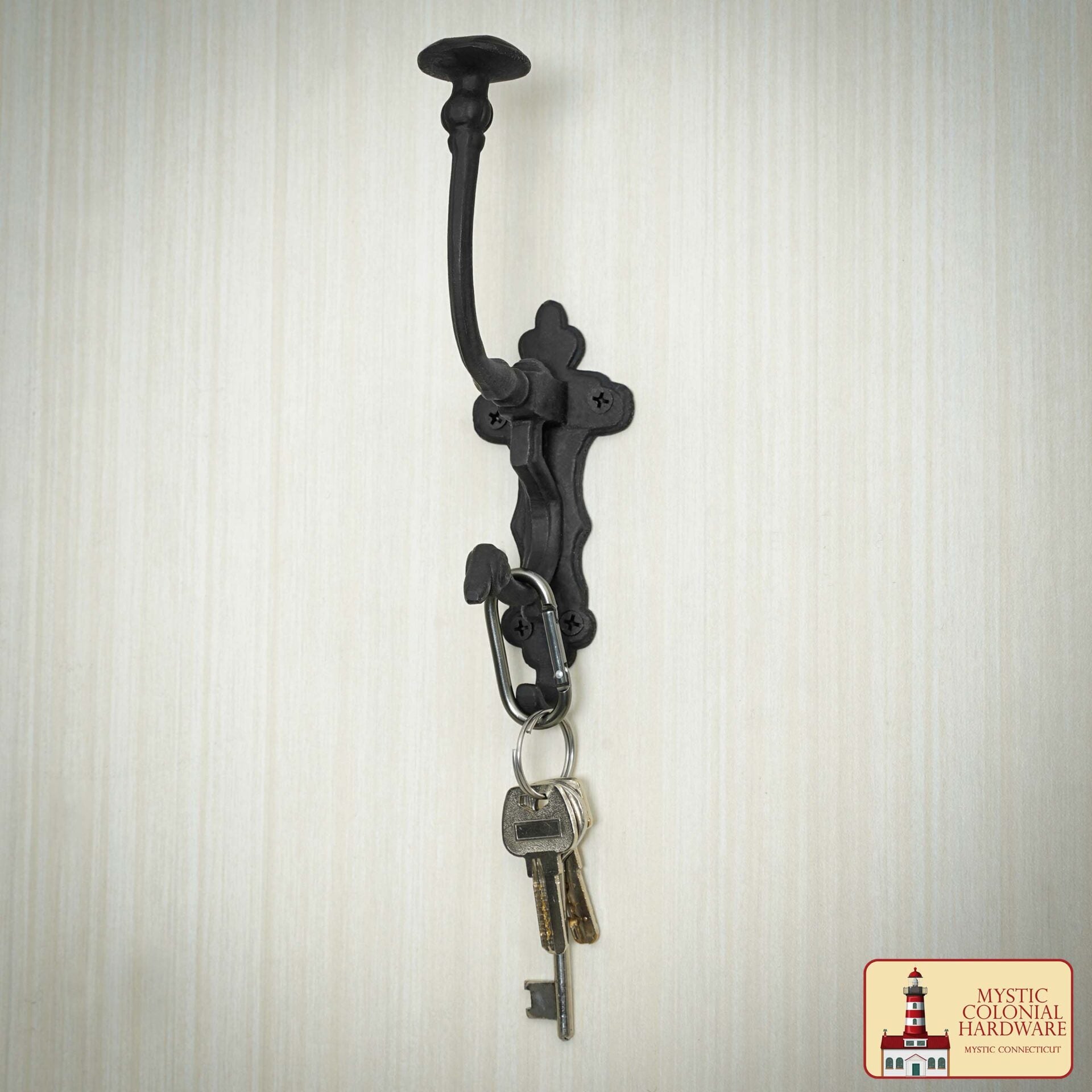 Imagen única de: Ganchos de Pared Rústicos de Hierro Fundido, Ganchos Utilitarios Retro Resistentes para Colgar Abrigos, Bolsos, Toallas, Batas, Sombreros y Más, Grandes