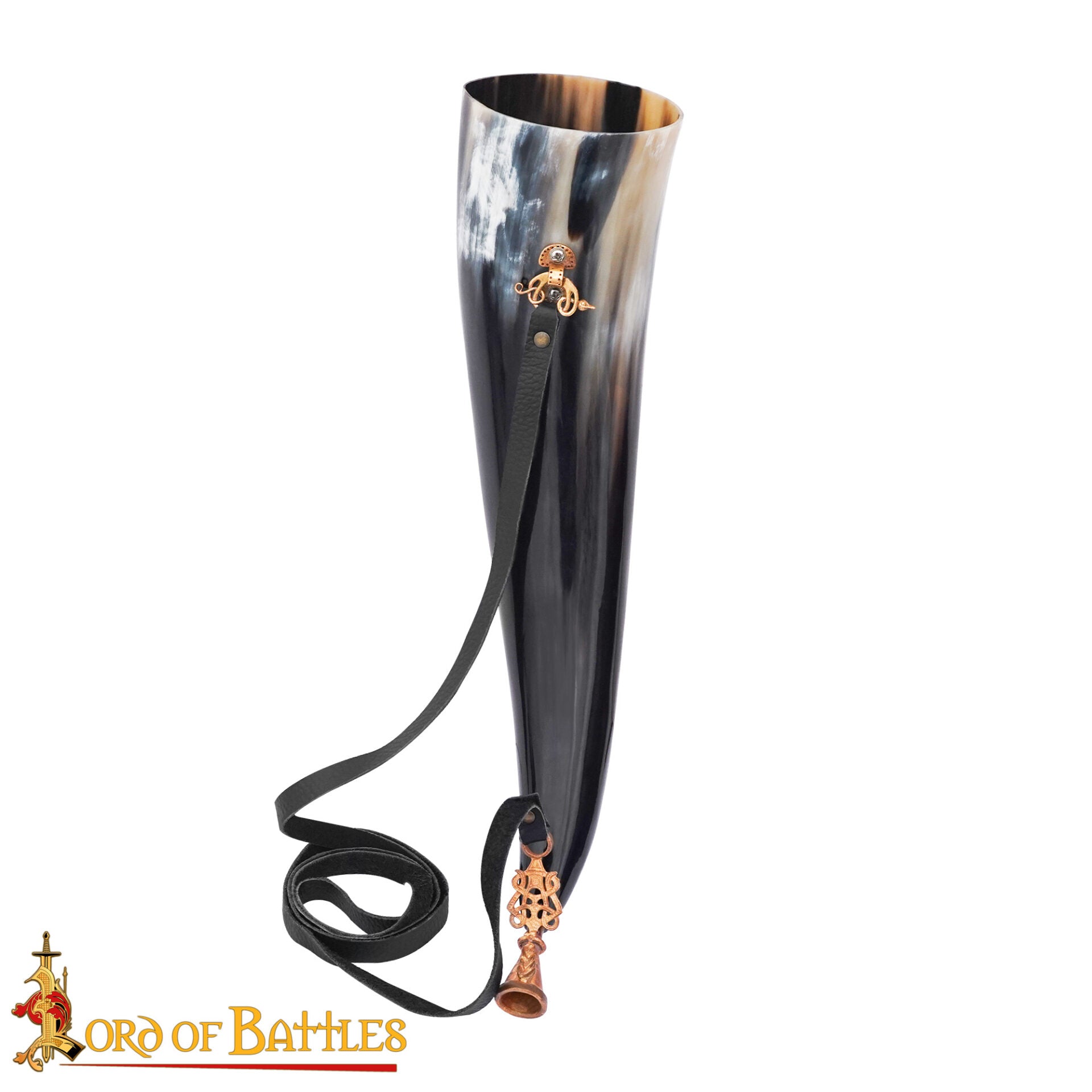 Imagen única de: Cuerno vikingo Gjallarhorn con boquilla de bronce (cera perdida) - imagen 16