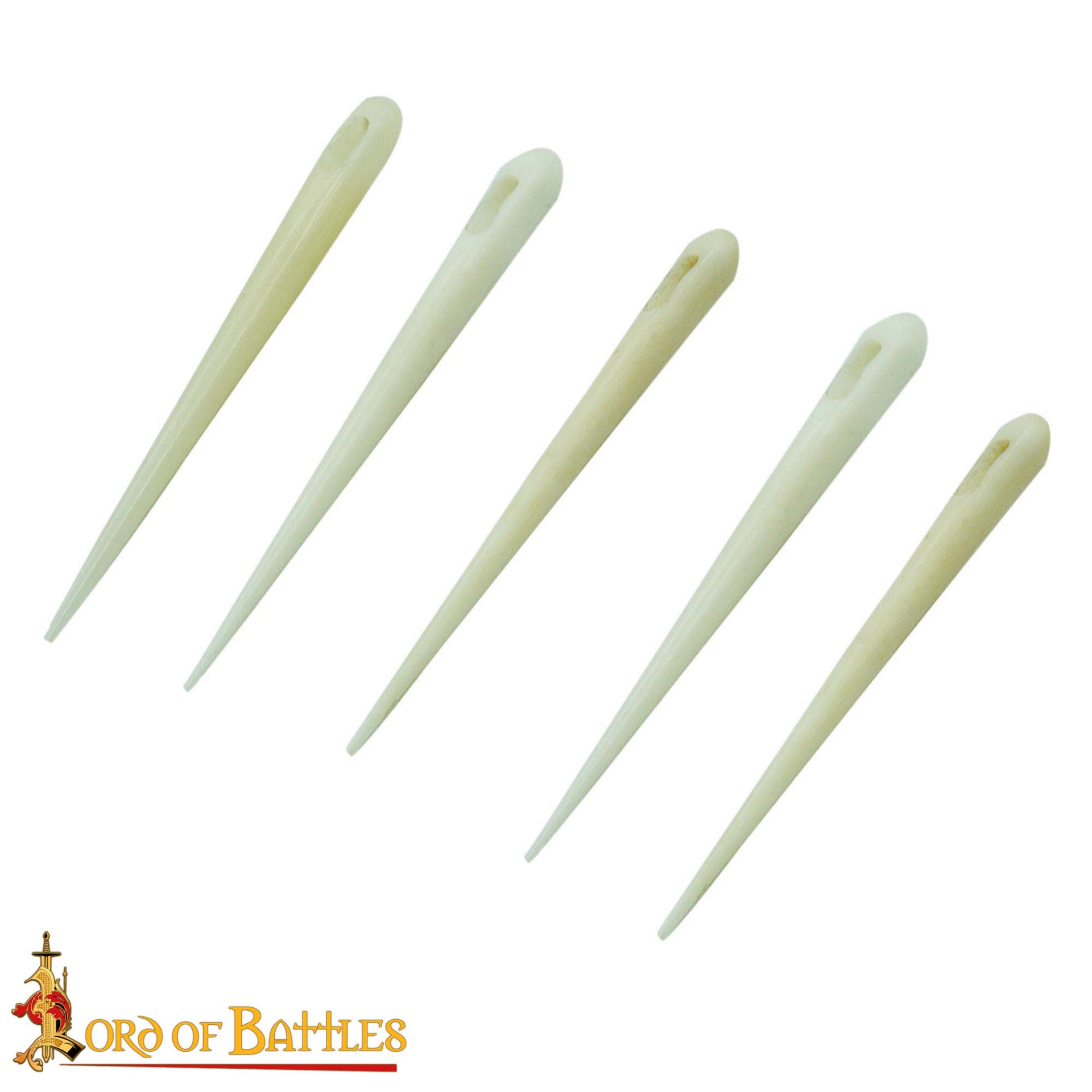 Imagen única de: Pack de 5 Agujas Vikingas - Cuerno Artesanal