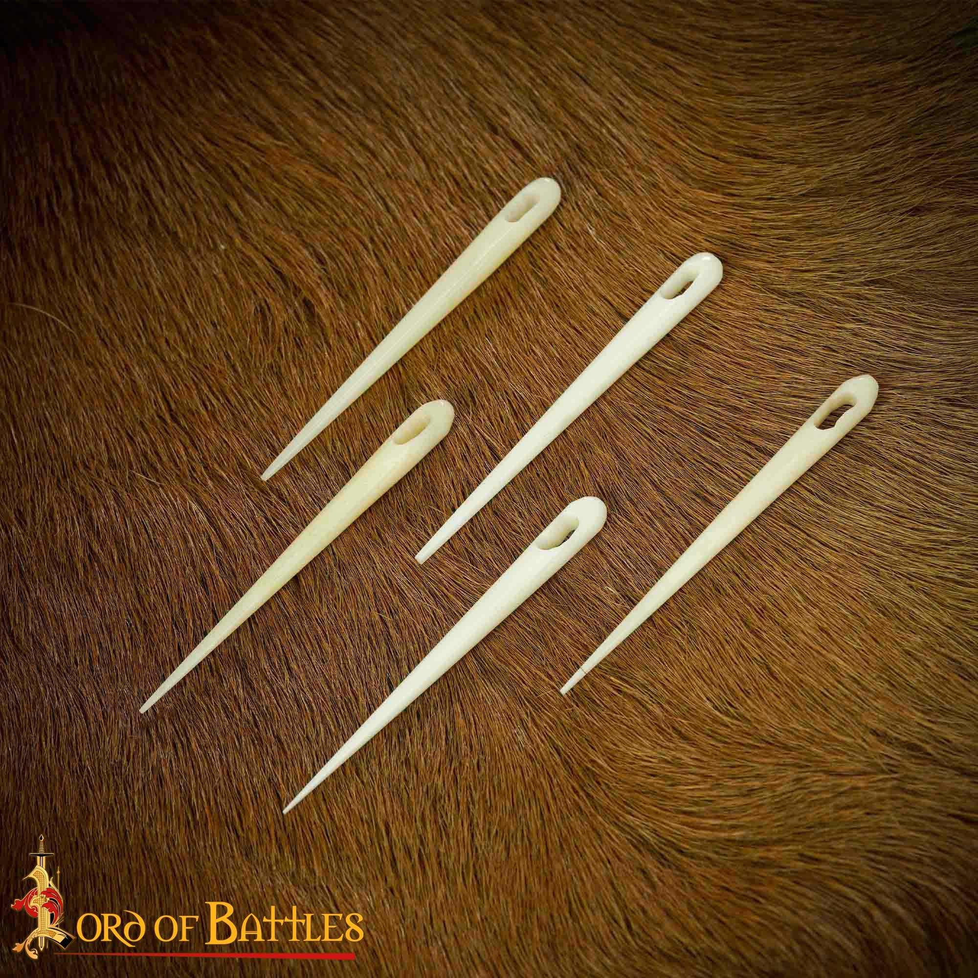Imagen única de: Pack de 5 Agujas Vikingas - Cuerno Artesanal