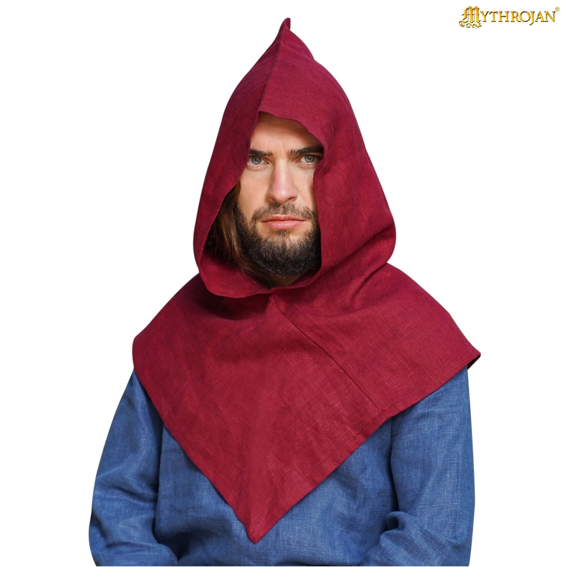 Capucha vikinga Skjoldehamn de lino 100% para recreación - imagen 4