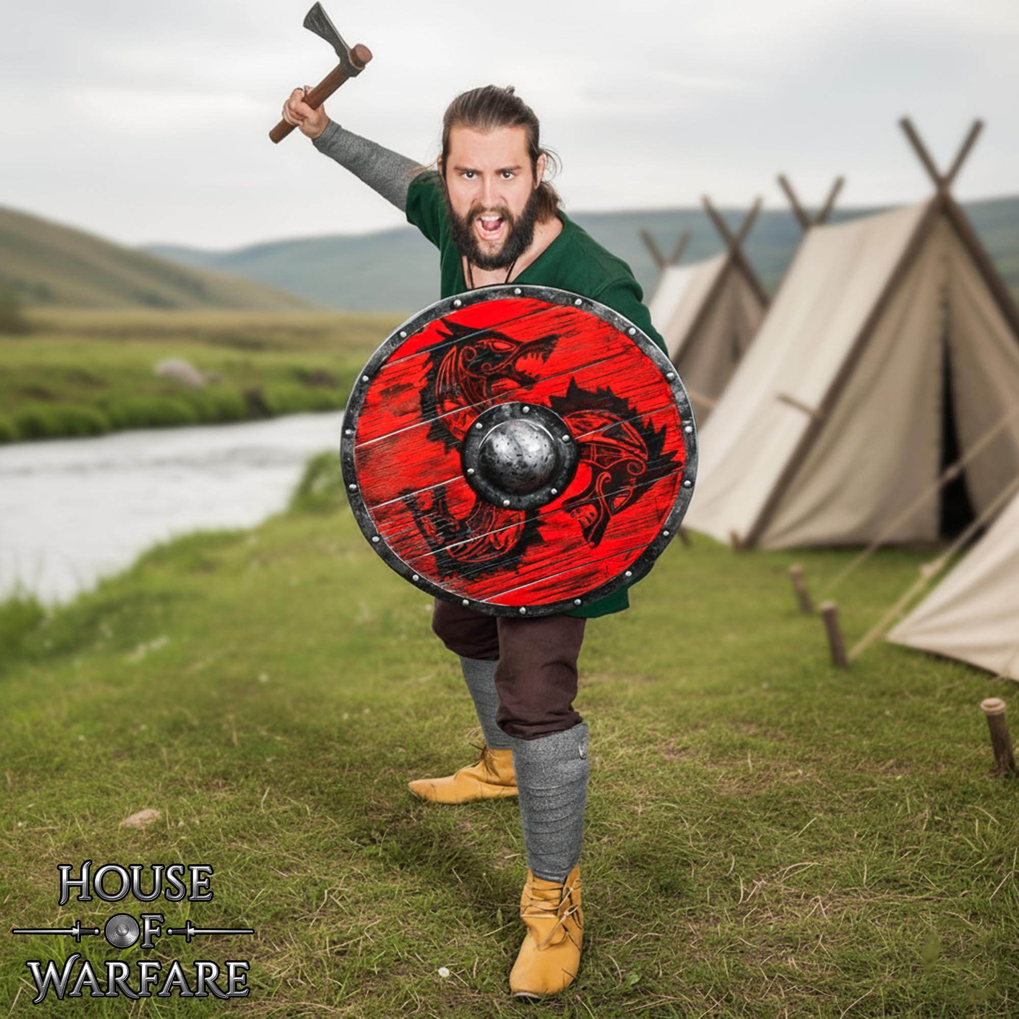 Vendas vikingas de brazo en mezcla 70% lana/30% nylon con fíbula de latón - par - imagen 7